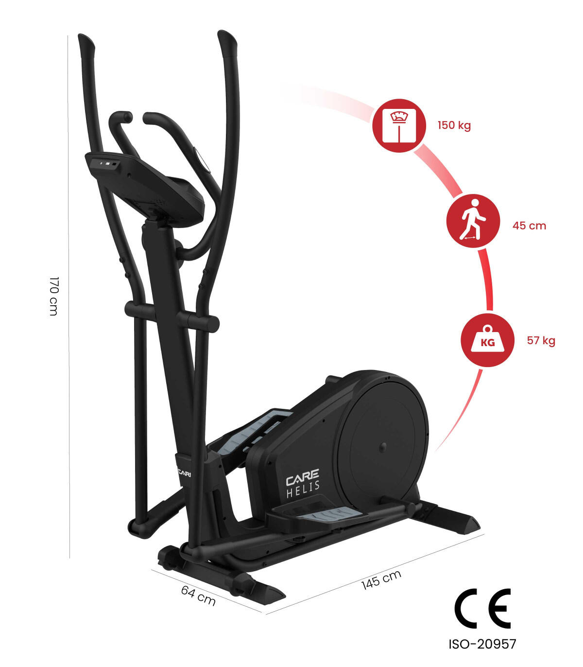 HELIS zelfopwekkende crosstrainer - CARE - verbonden ergometer 2/8