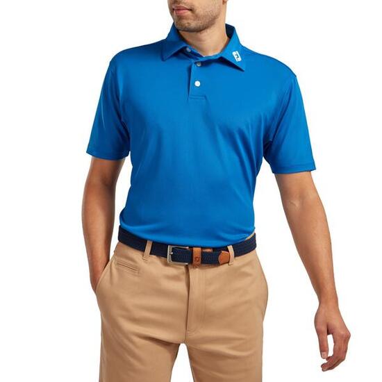 Polo Golf Footjoy Stretch Pique Solid Hombre Azul