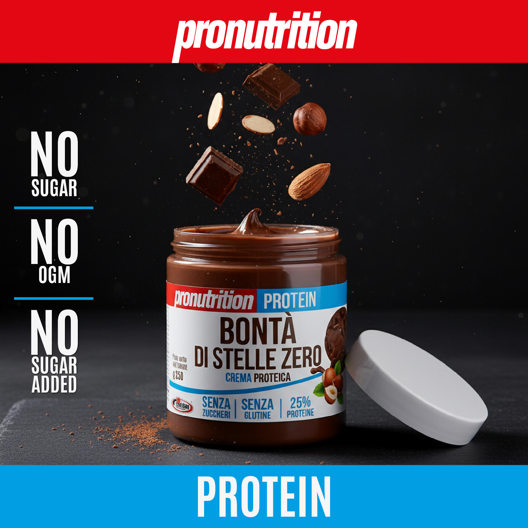 Pro Nutrition Crema Proteica Zero 3x350 g Crunchy, 25% proteine. 2/7