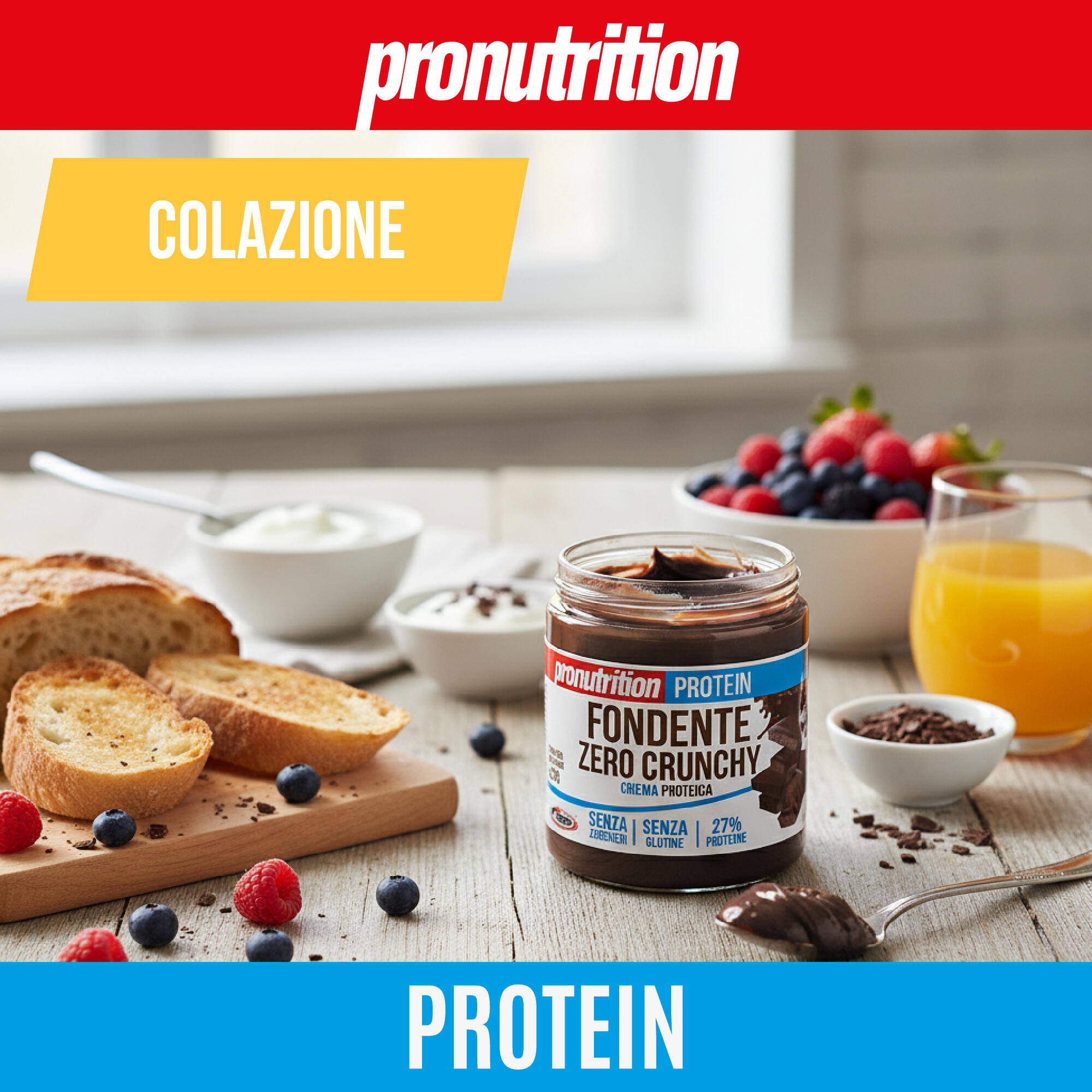Pro Nutrition Crema Proteica Zero 350 g, Fondente Crunchy, 25% proteine. 3/7