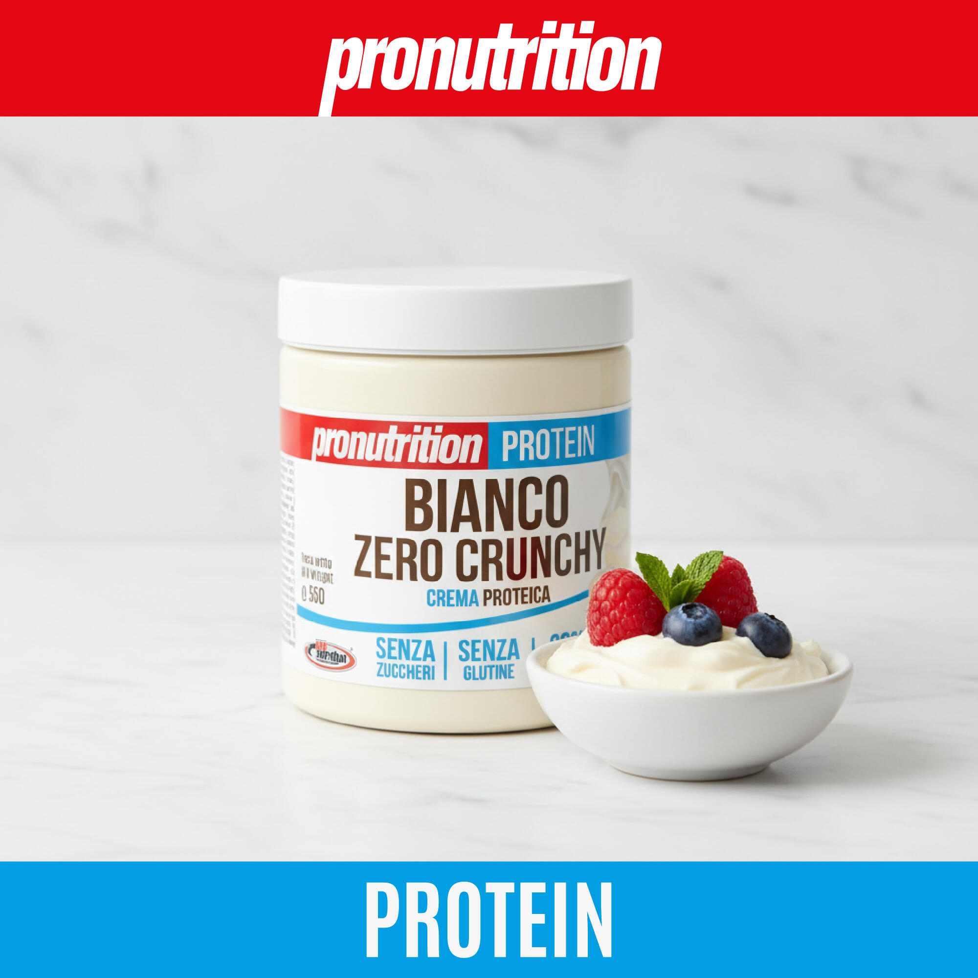 ProNutrition Crema Proteica Zero 3x350g, Cioccobianco Crunchy, 28% proteine 5/7