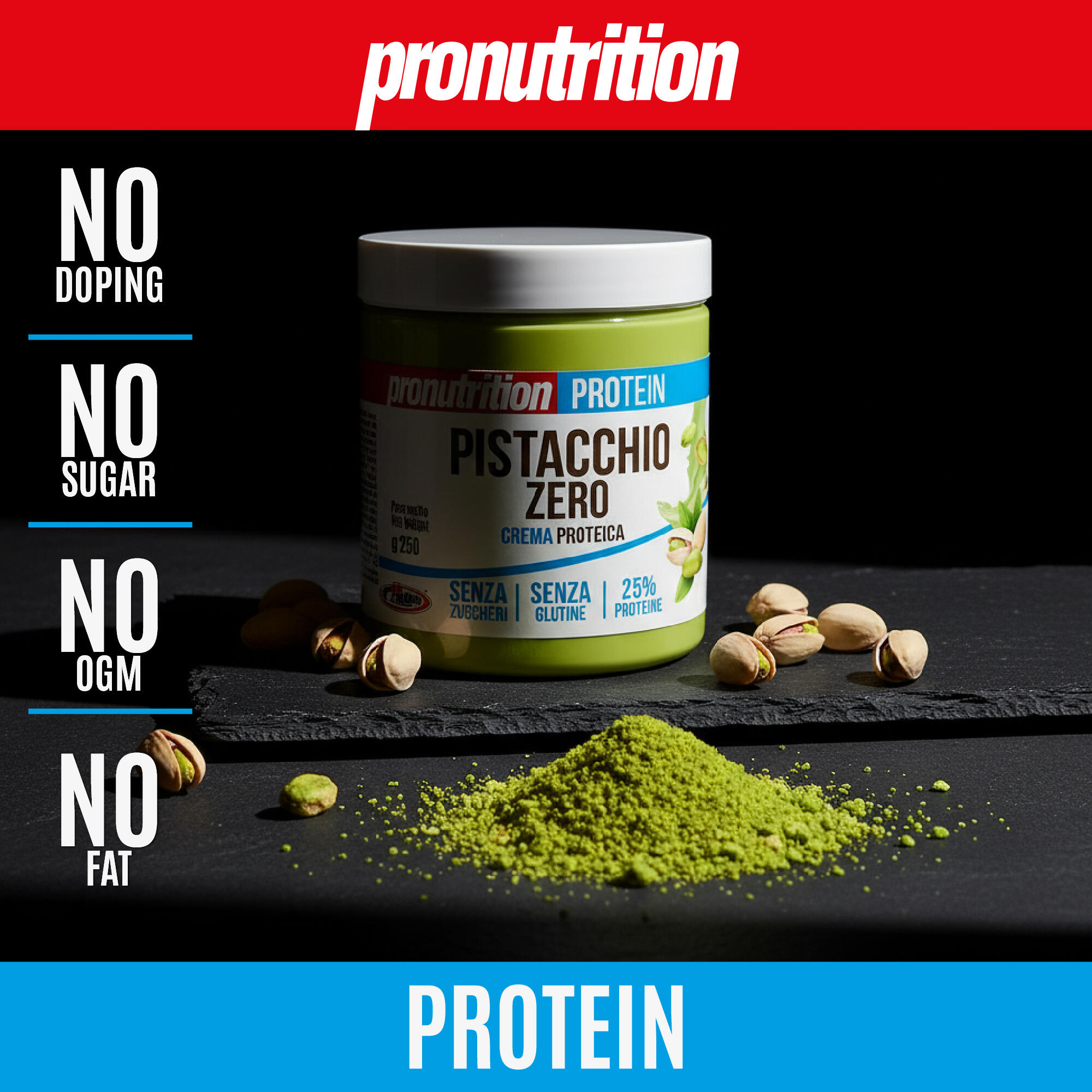 PRO NUTRITION Crema Proteica Pistacchio 350g - Senza Zucchero. 2/7