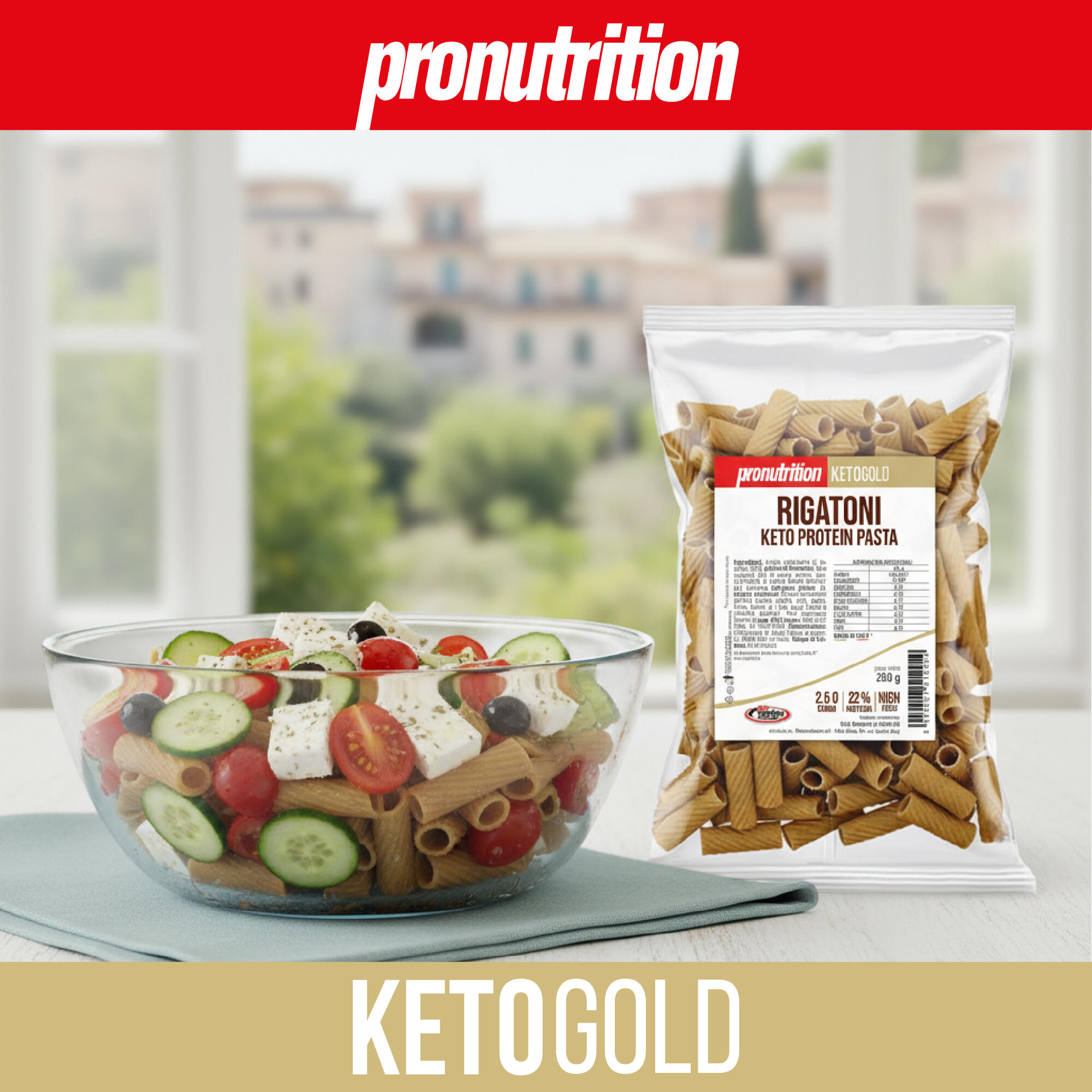 PRO NUTRITION Rigatoni Keto Proteici 3x250 g (750 g) - Low Carb. 2/7