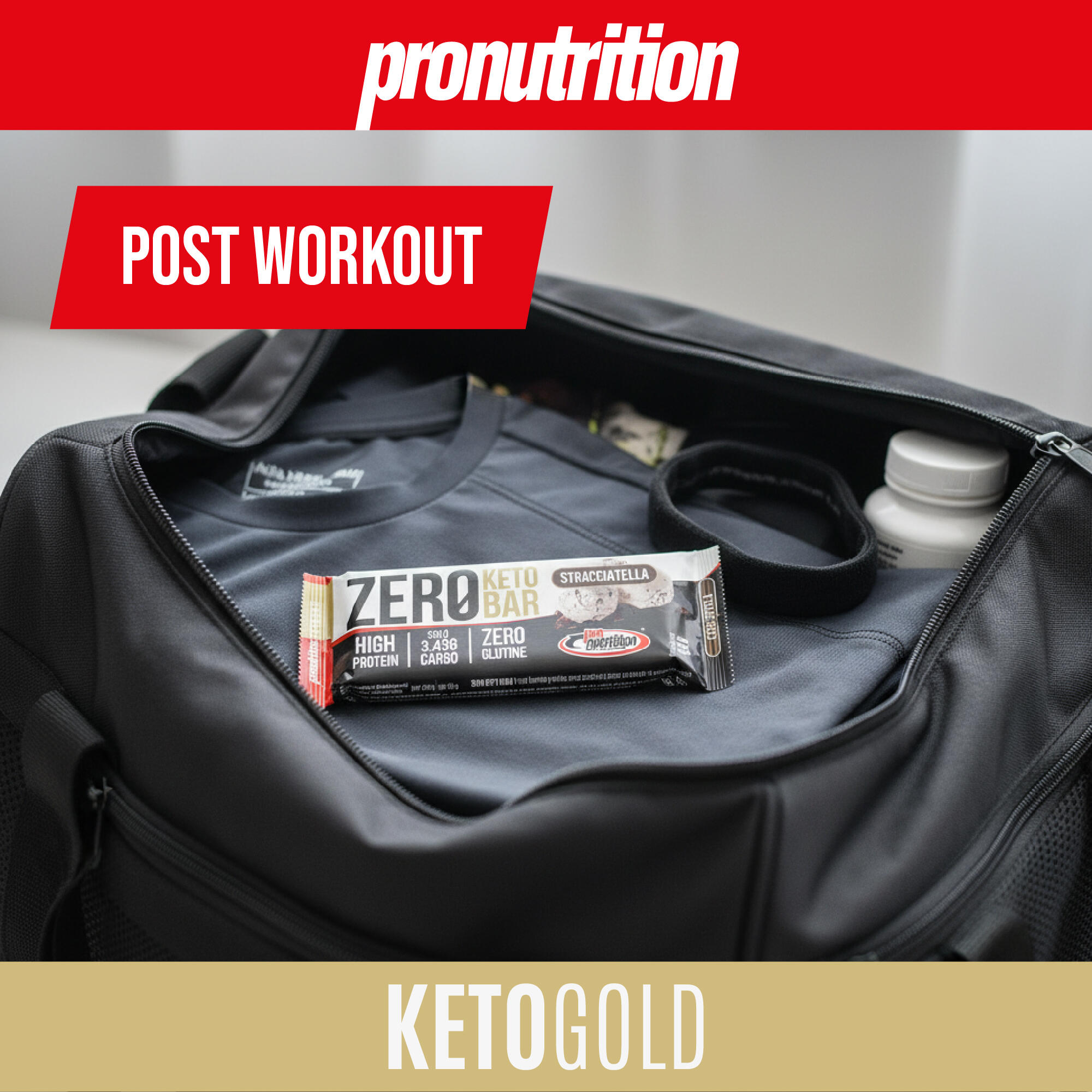 ProNutrition Zero Keto Bar 10x50 g Stracciatella - 40% proteine WPI, low carb. 5/7