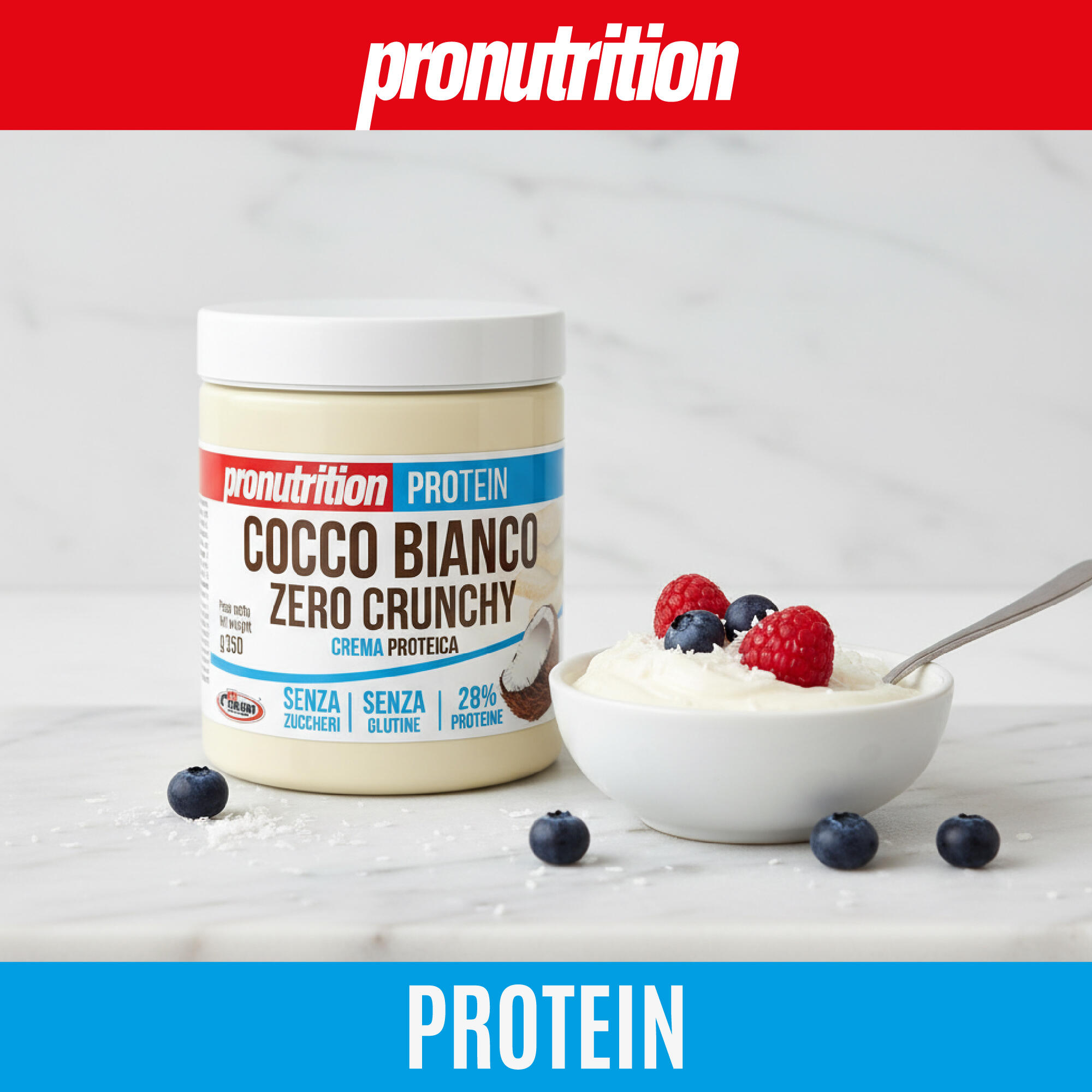PRO NUTRITION Crema Proteica Zero Biancococco Crunchy 350 g. 5/7