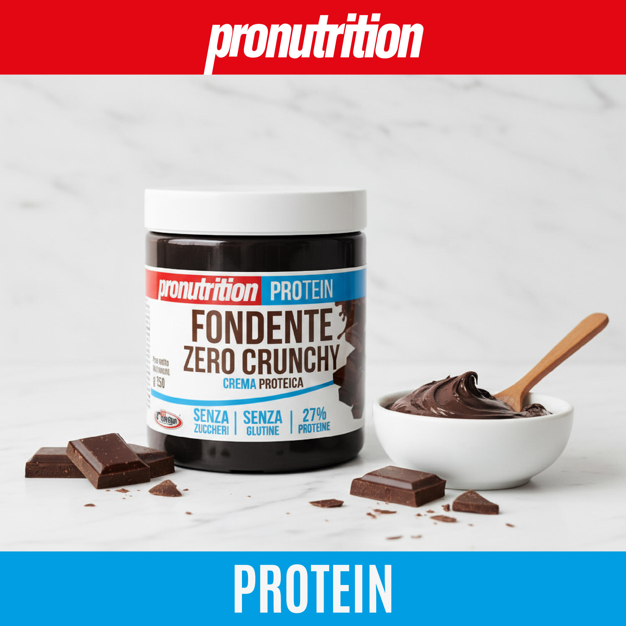 Pro Nutrition Crema Proteica Zero 350 g, Fondente Crunchy, 25% proteine. 5/7