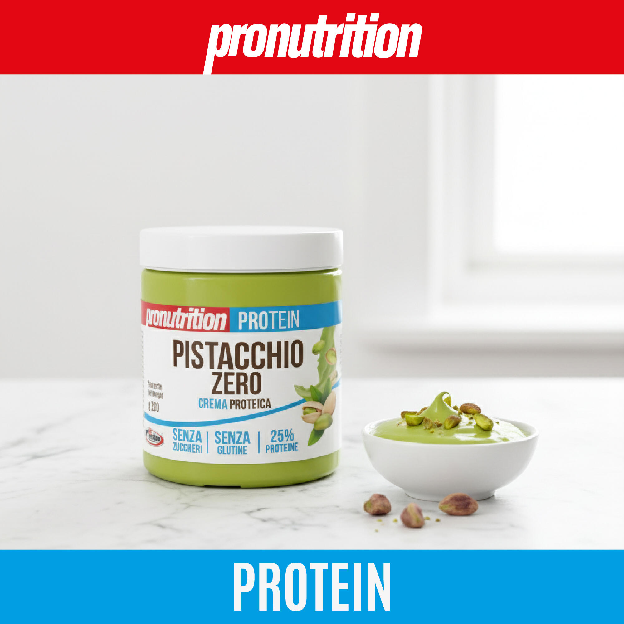 PRO NUTRITION Crema Proteica Pistacchio 350g - Senza Zucchero. 5/7