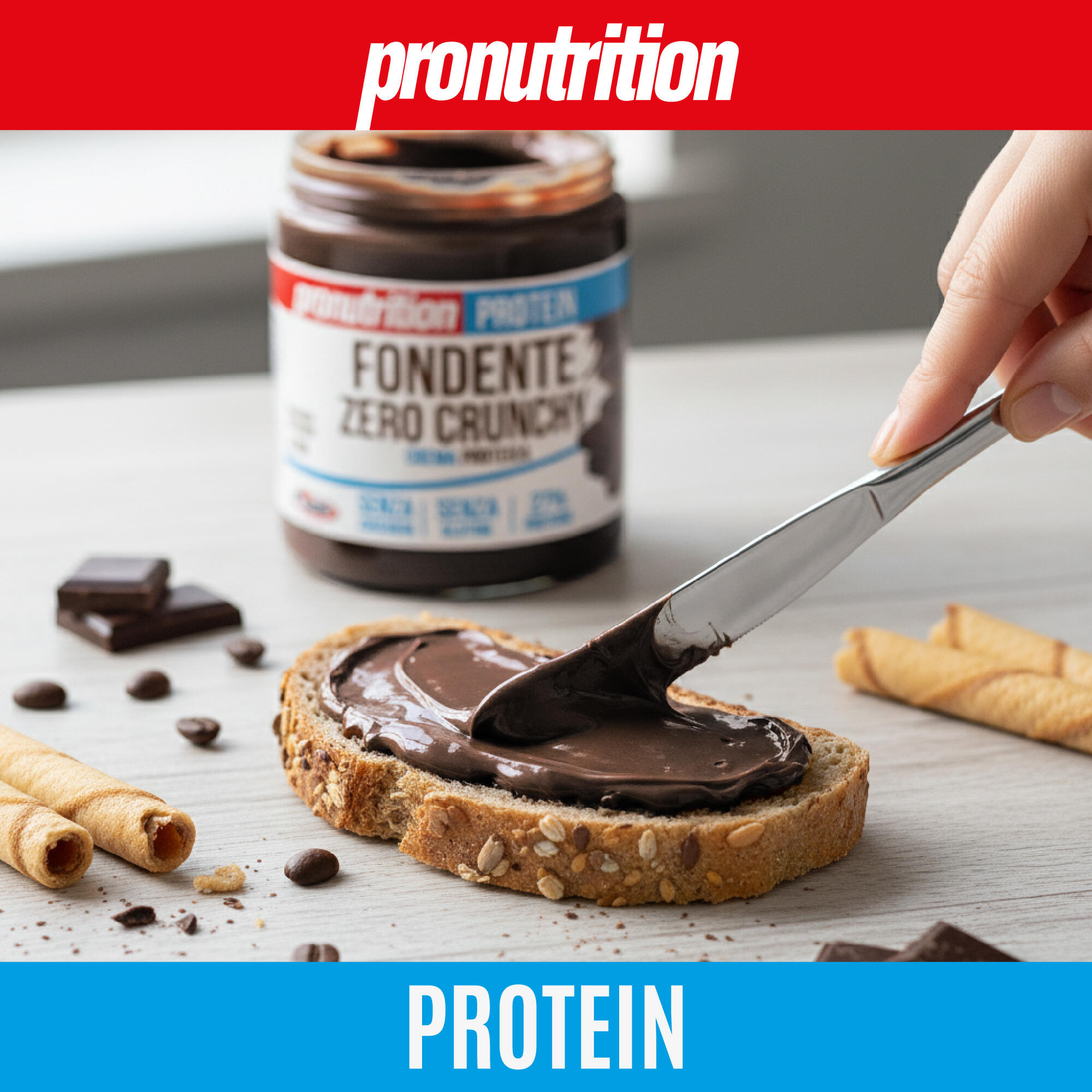 Pro Nutrition Crema Proteica Zero 350 g, Fondente Crunchy, 25% proteine. 4/7