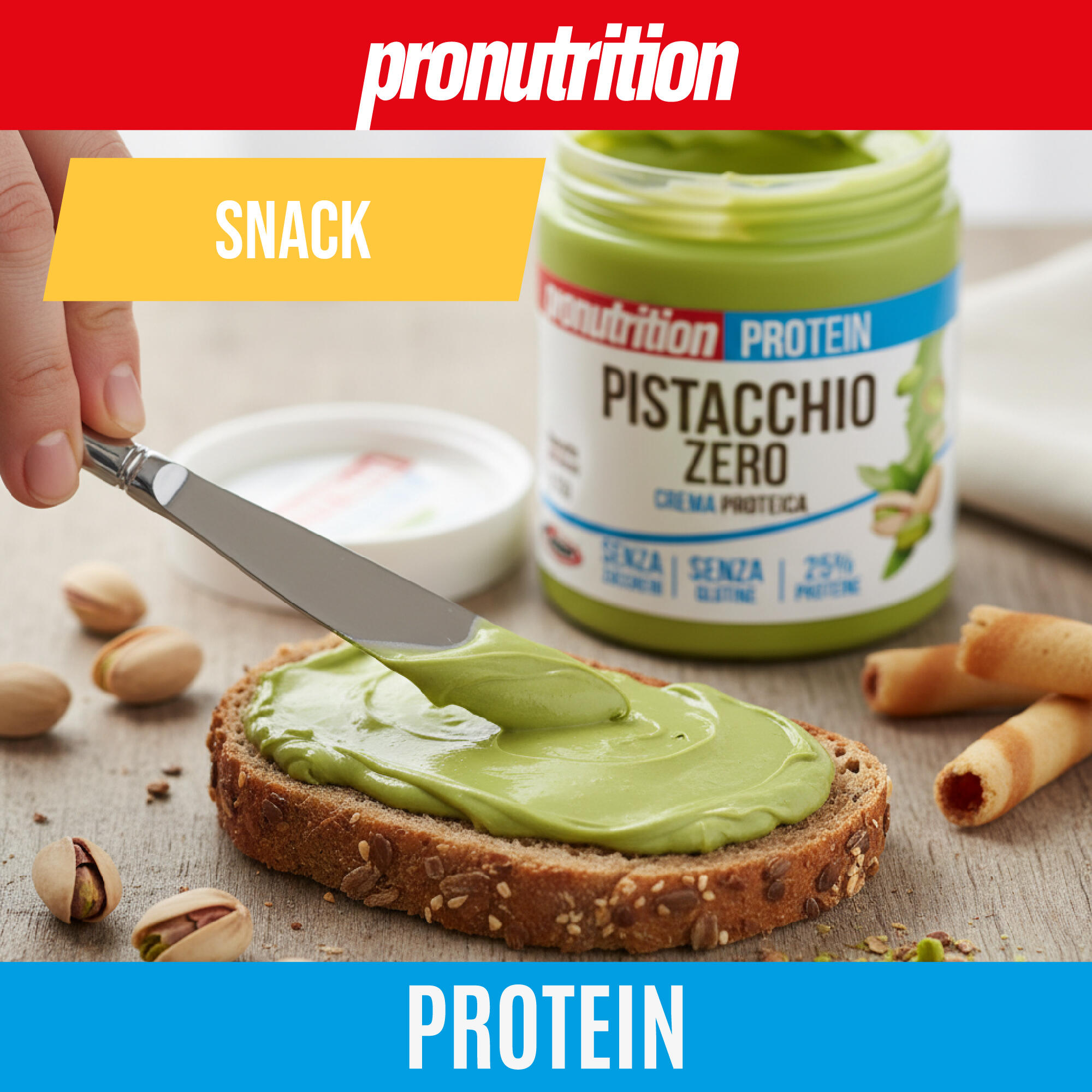 PRO NUTRITION Crema Proteica Pistacchio 350g - Senza Zucchero. 4/7