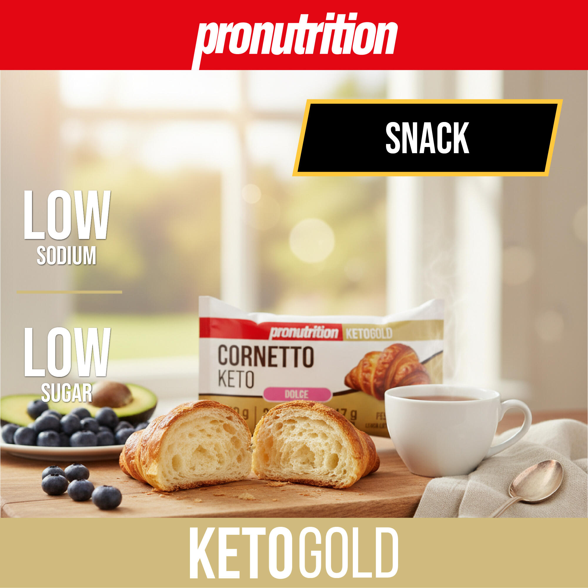PRO NUTRITION Cornetto Keto 15x50 g - low carb, senza zuccheri. 4/7