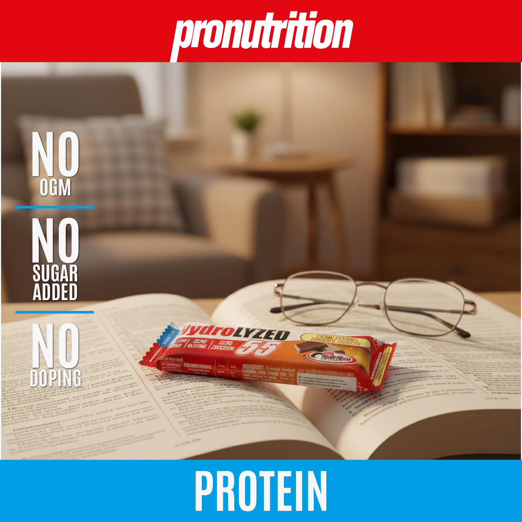 PRO NUTRITION Hydrolized Barretta proteica 27,5 g, zero zuccheri, 6 x 55 g. 2/7