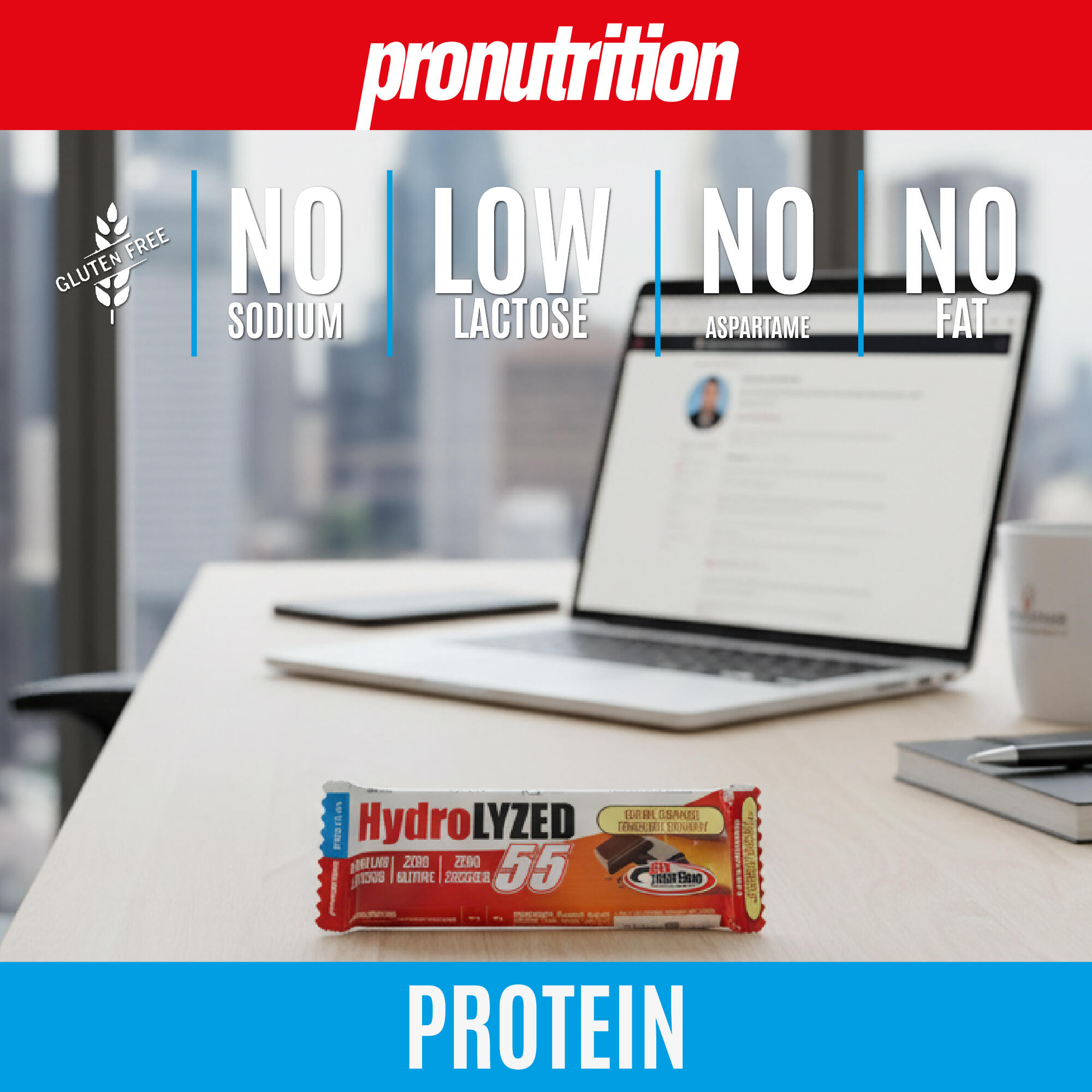 PRO NUTRITION Barretta idrolizzata 12 x 55 g - 27,5 g proteine, zero zuccheri. 5/7