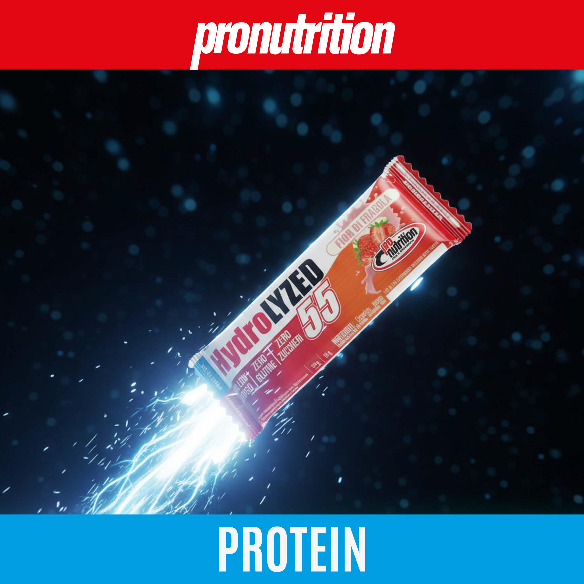 PRO NUTRITION Hydrolized Barretta 12x55 g - Fragola e Latte, 27,5 g proteine. 3/7