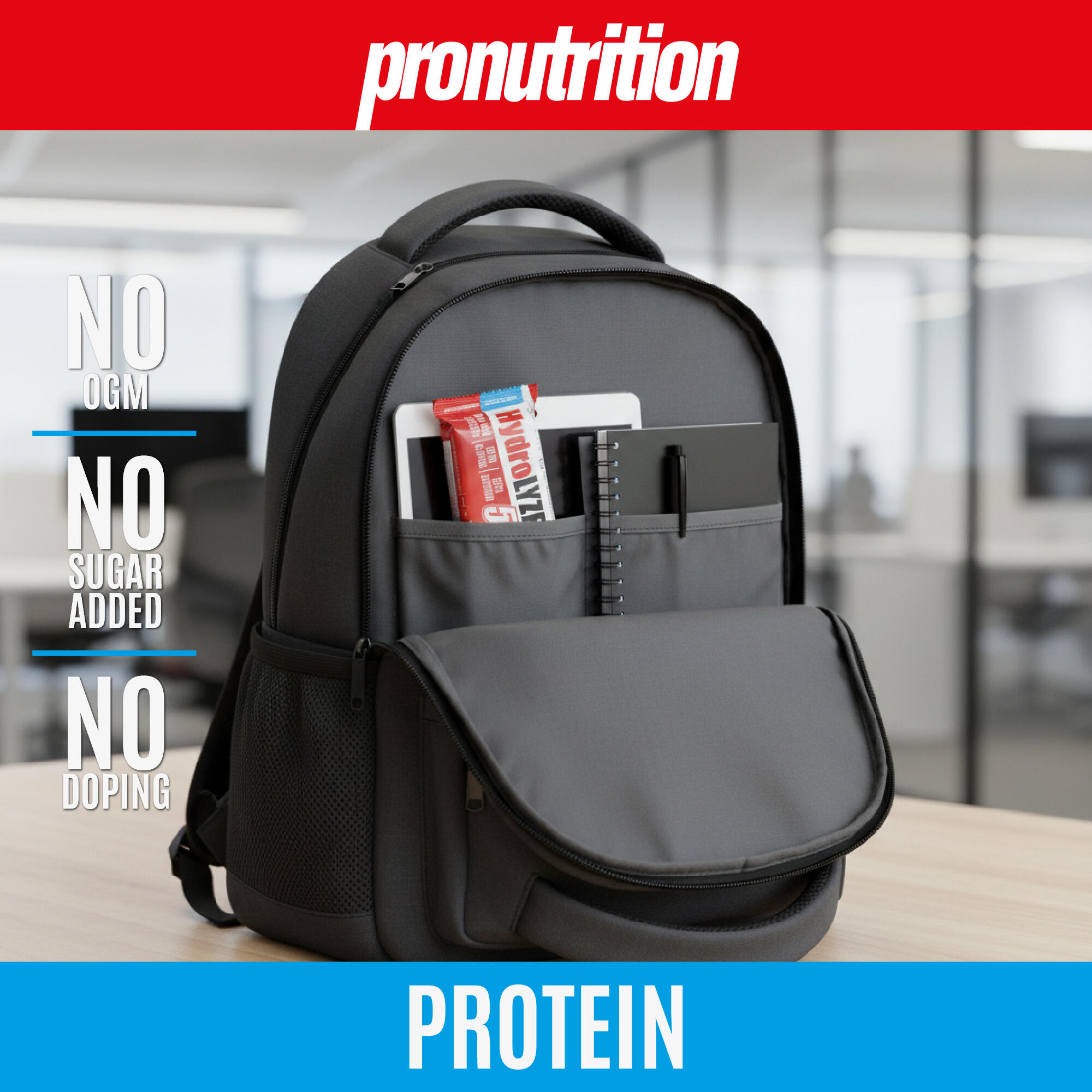 PRO NUTRITION Hydrolized Barretta 12x55 g - Fragola e Latte, 27,5 g proteine. 2/7