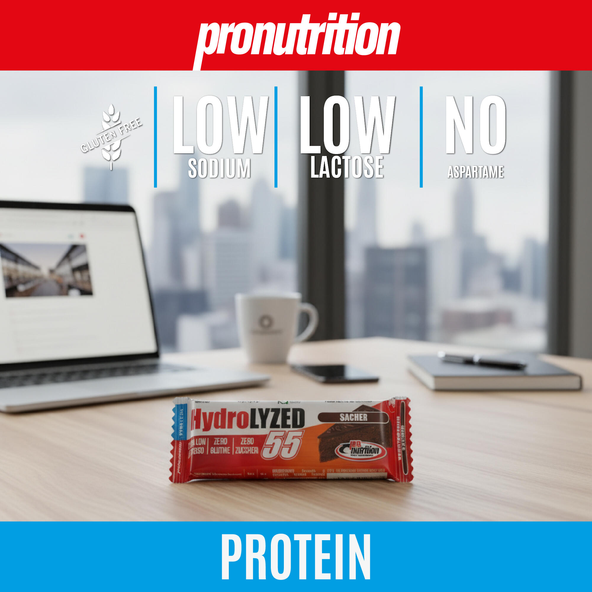 PRO NUTRITION Hydrolized Barretta proteica Sacher 6x55 g, zero zuccheri. 5/7