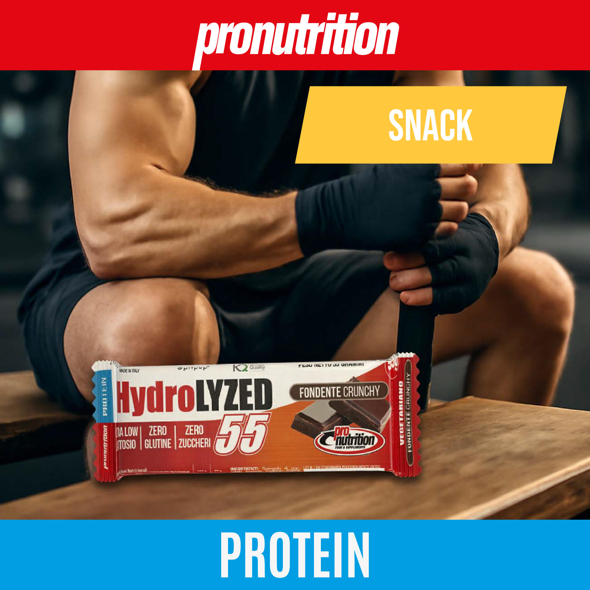 PRO NUTRITION Hydrolized barretta proteica 6x55 g zero zuccheri. 6/7
