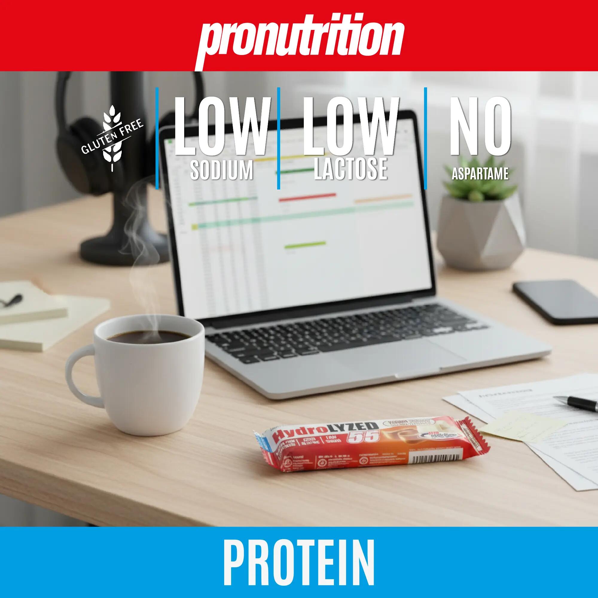 PRO NUTRITION Hydrolized 6x55 g – 27,5 g proteine per barretta, zero zuccheri. 5/7