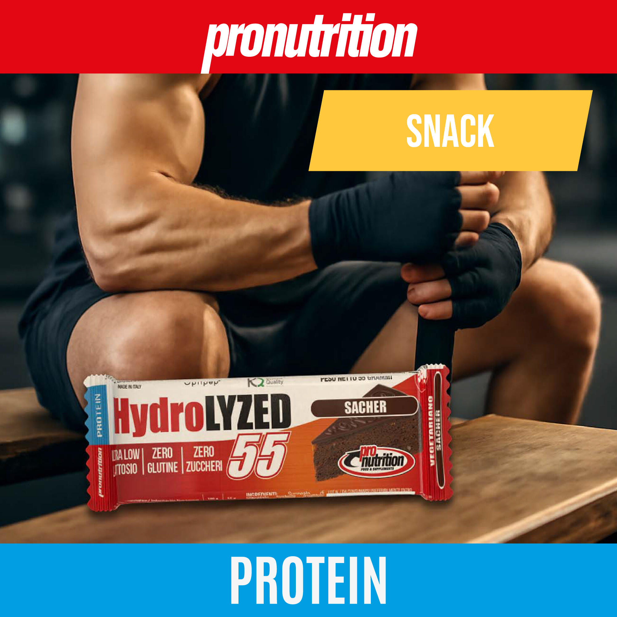 PRO NUTRITION Hydrolized Barretta proteica Sacher 12x55 g, 27,5 g proteine 6/7