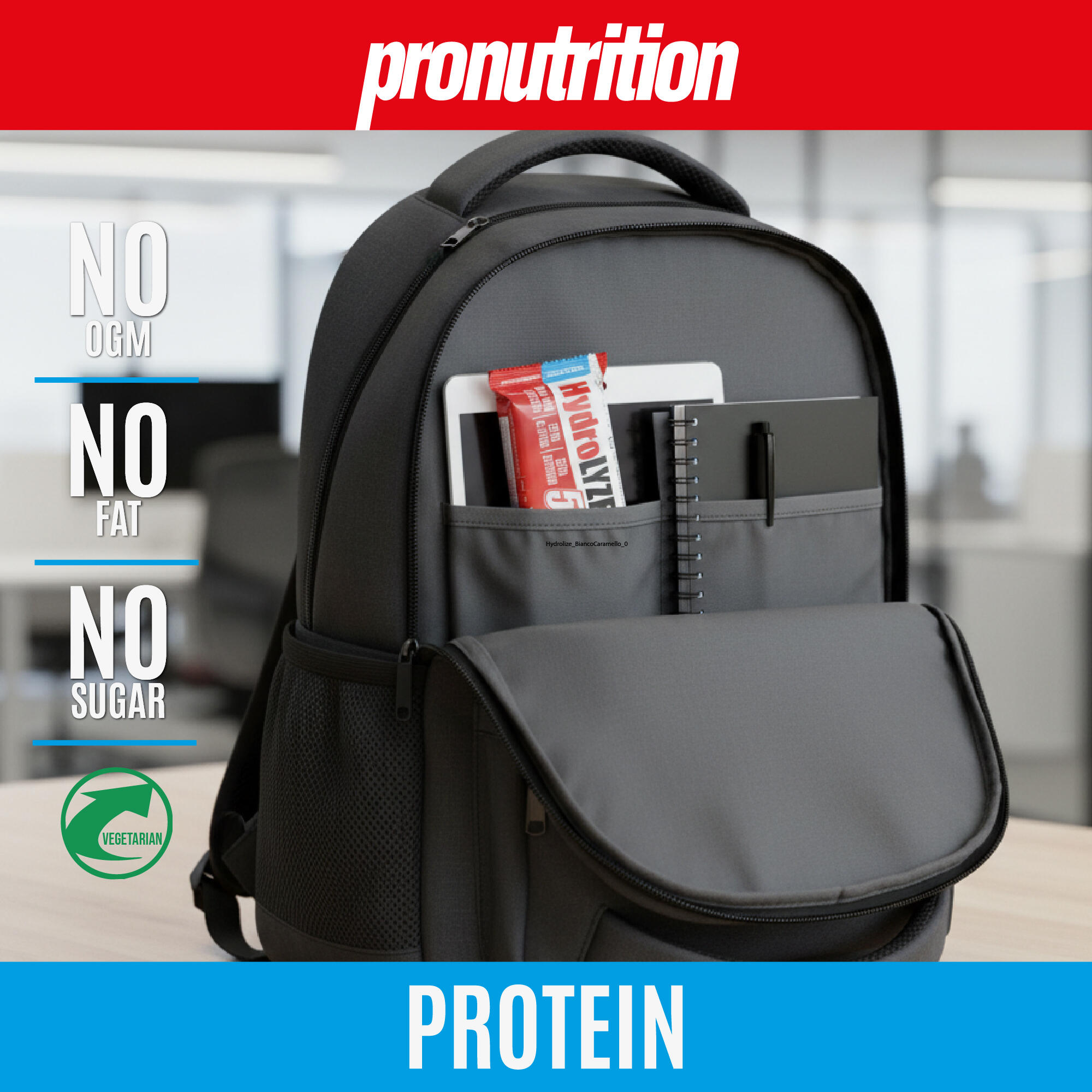 PRO NUTRITION Hydrolized 6x55 g - Barretta proteica 27,5 g, zero zuccheri. 2/7