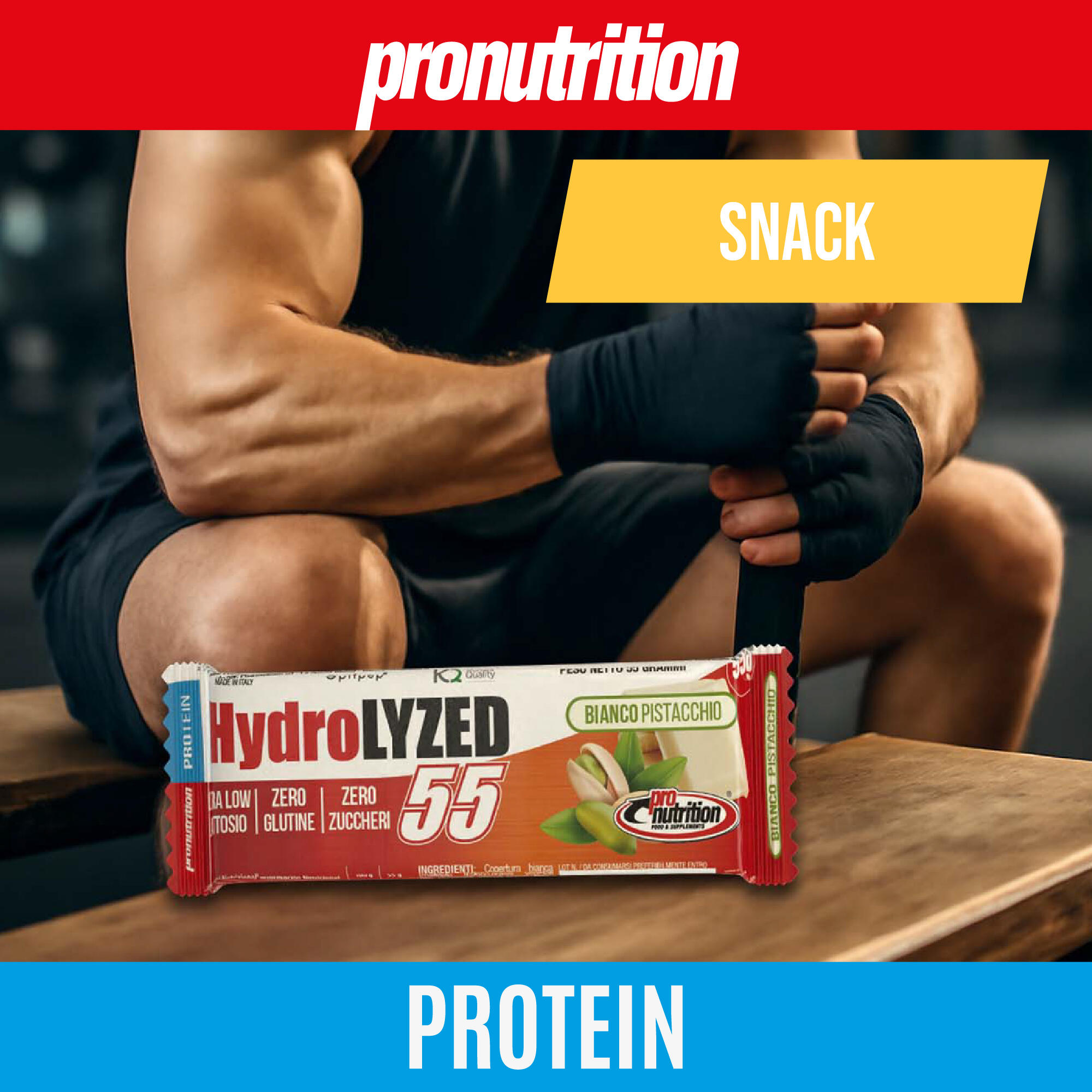 PRO NUTRITION Hydrolized 6x55 g - Barretta proteica 27,5 g, zero zuccheri. 6/7
