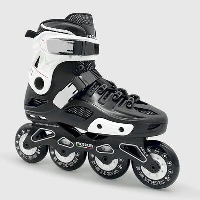 Volwassen inline skates freeskate skull zwart/wit