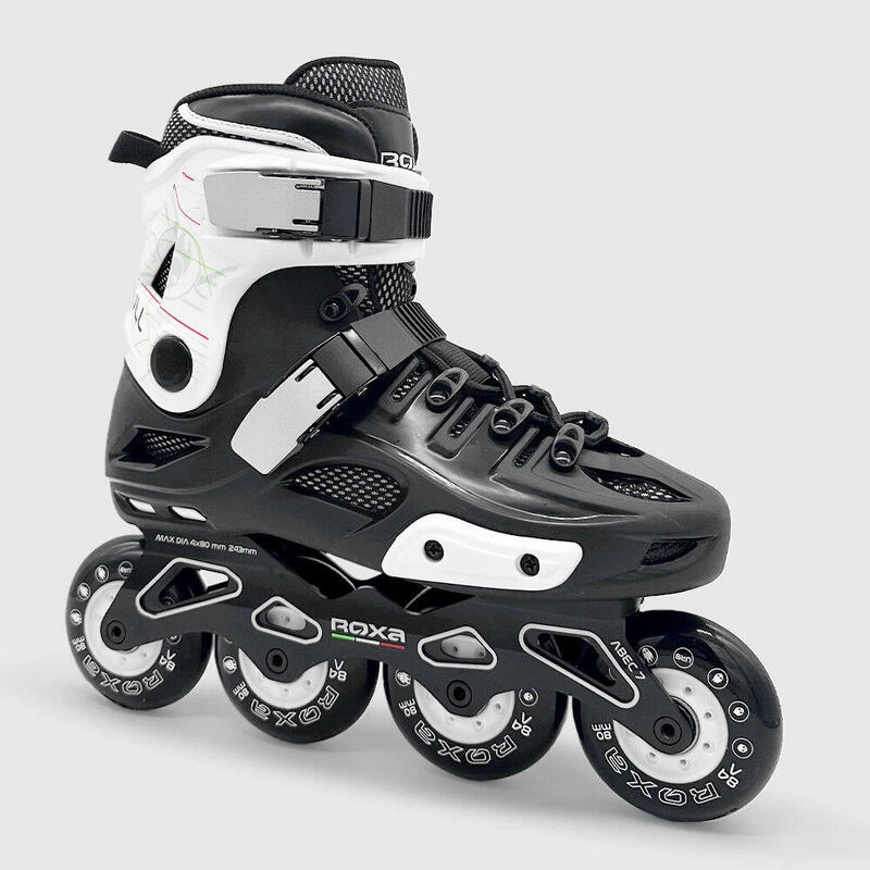 Role freeskate Skull HardBoot negru alb