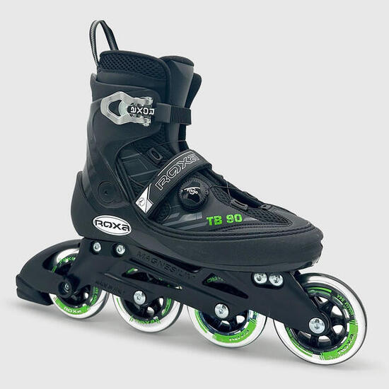 PATINES LÍNEA TB90 ROXA FITNESS NEGRO-VERDE