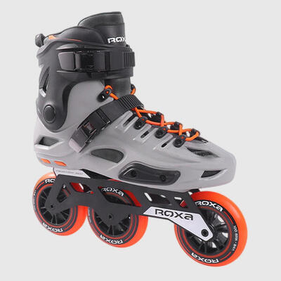 Inline-skates freeskate x-tilt grijs/oranje voor volwassenen.