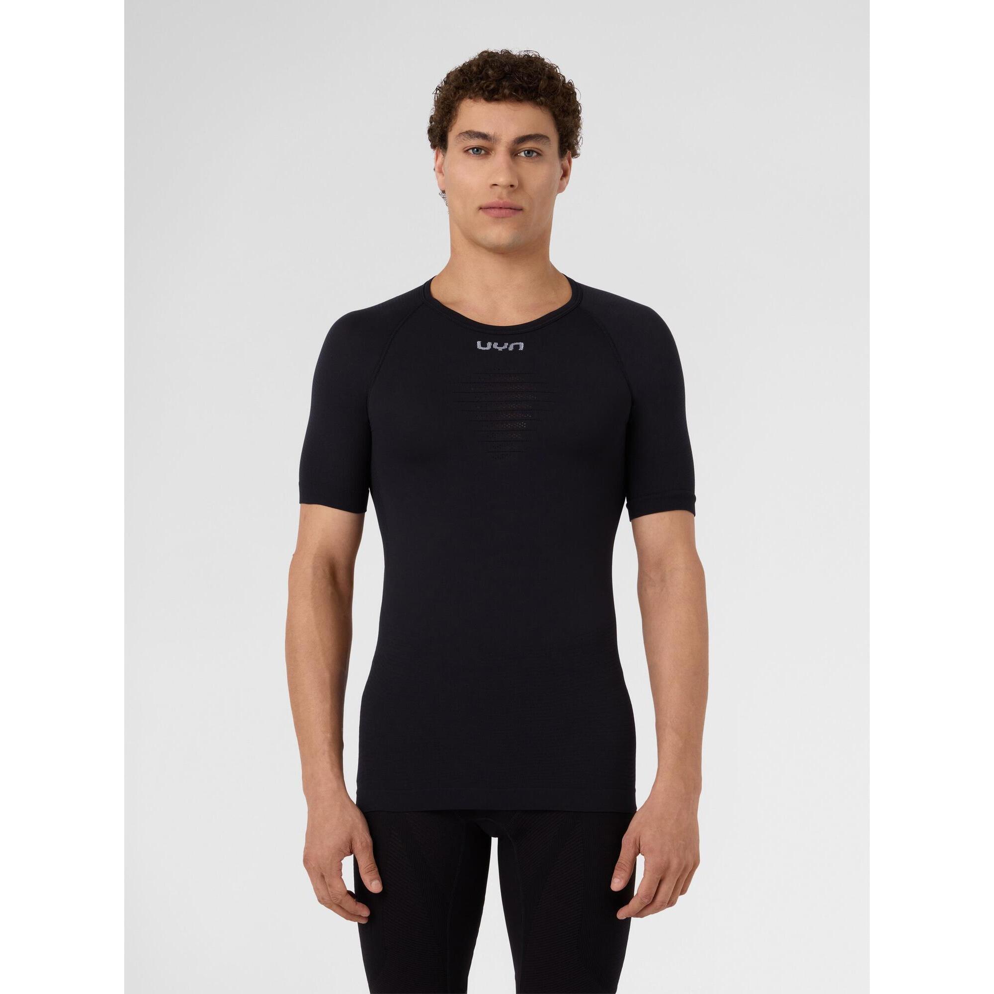 Uyn - Energyon Short-sleeved Base Layer Top - Sous Maillot Manche Courte - Blanc|noir - 44 L - Decathlon