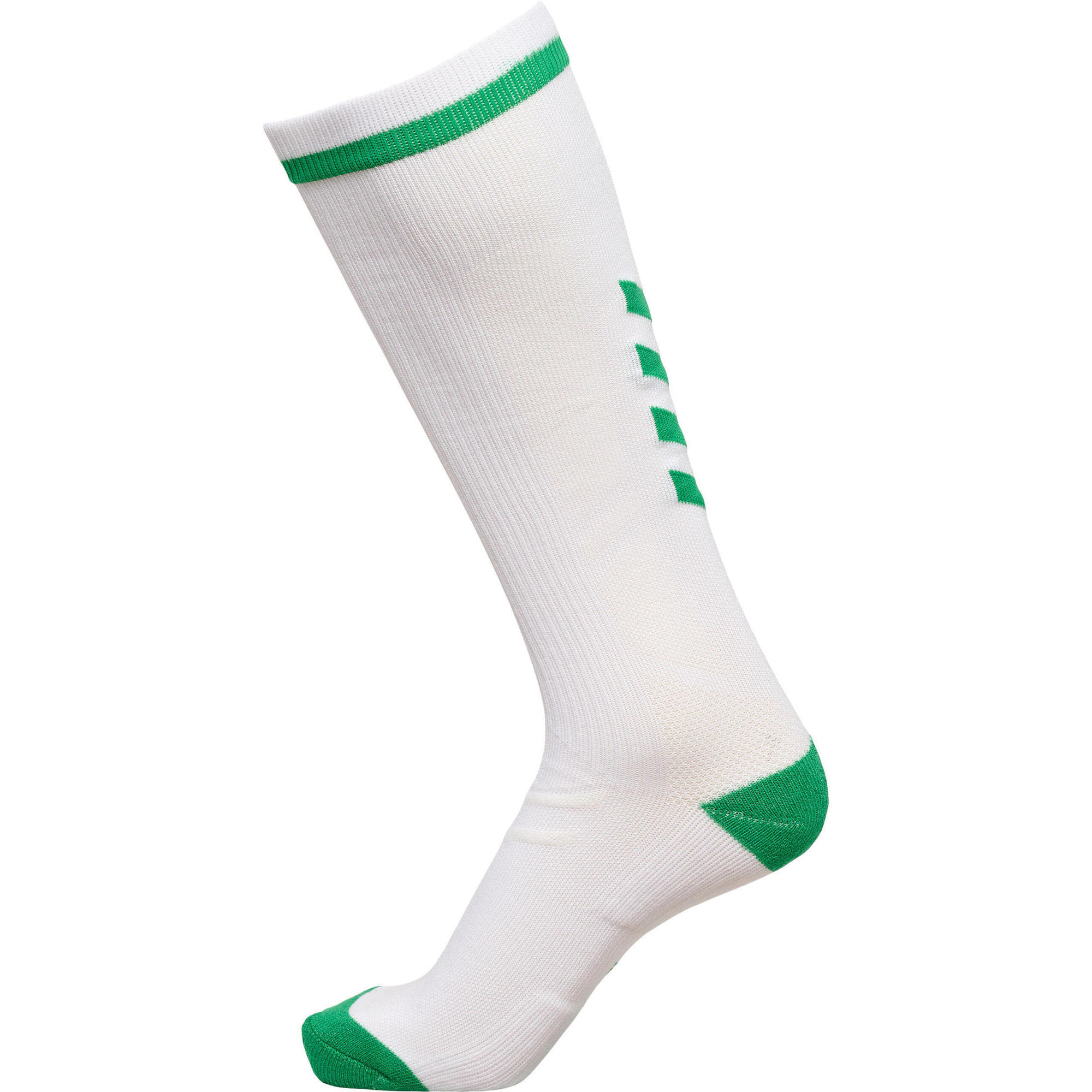 Hummel - Enfiler Long Chaussettes Elite Indoor Adulte Hummel - Chaussettes - Blanc|vert - 27/30 - Decathlon