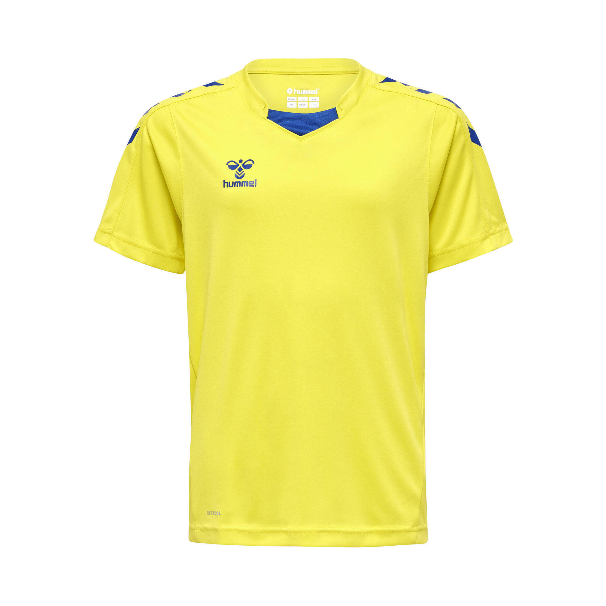 Hummel - Enfiler T-shirt Hmlcore Enfant Hummel - Maillot Manches Courtes - Bleu|jaune - 6 À 8 Ans - Decathlon