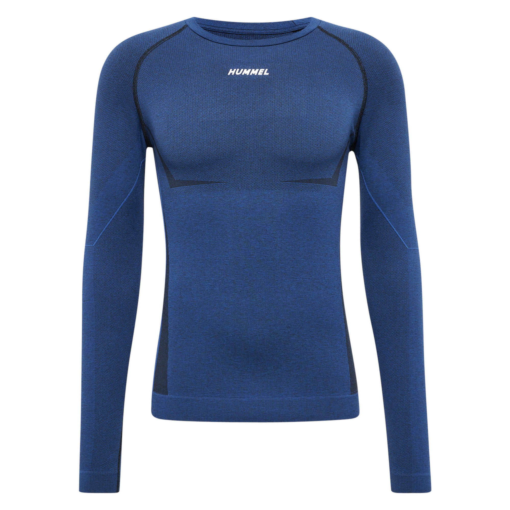 Hummel - Enfiler T-shirt Hmlte Mike Homme Hummel - T-shirt Manches Longues - Bleu|noir - S - Decathlon