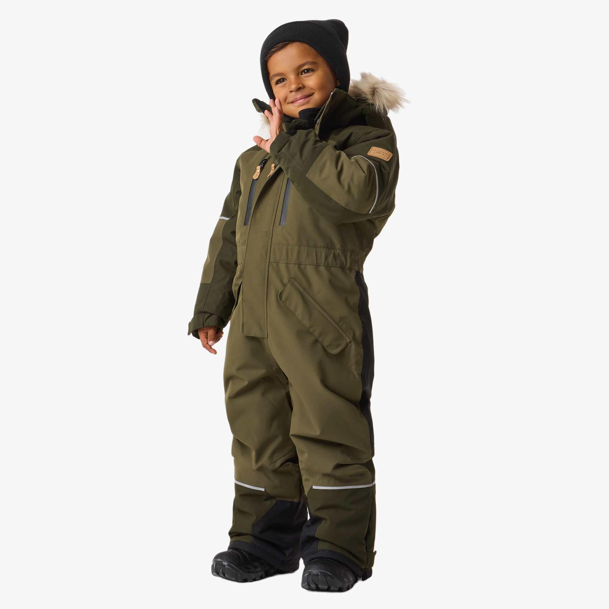 Tuta Da Sci E Snowboard PM Per Bambino/a – Hardshell Con Fodera In Pile, Cappuccio, Taglie Da 116 A 140