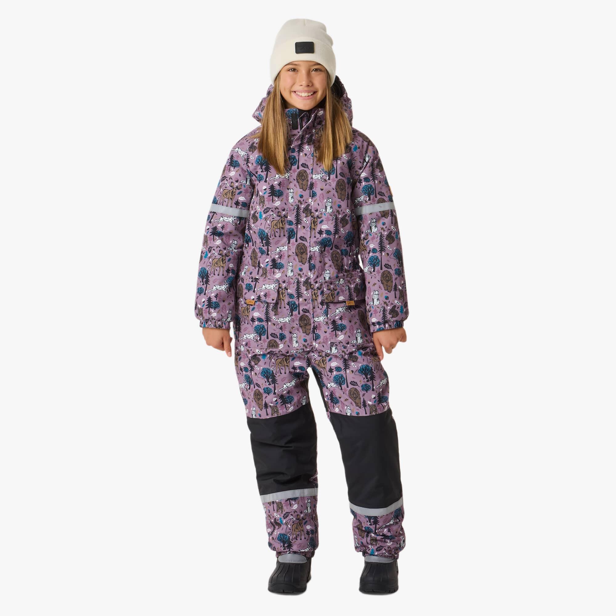 linboo Uniseks skioverall voor kinderen, waterdicht sneeuwpak met
