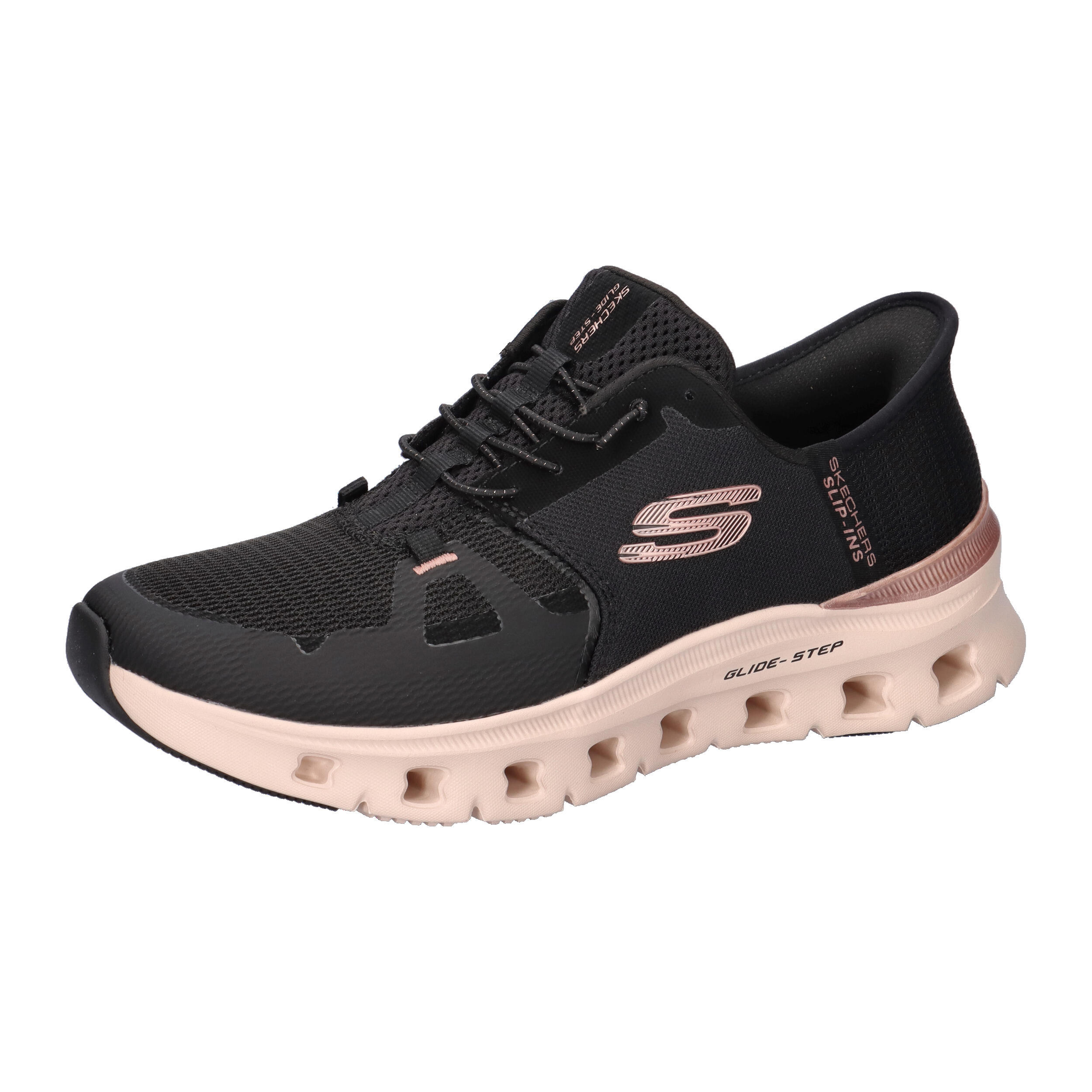 Skechers - Baskets Femme Glide Step Pro Radiant Stride - Chaussures De Sport - Noir|rose - Decathlon