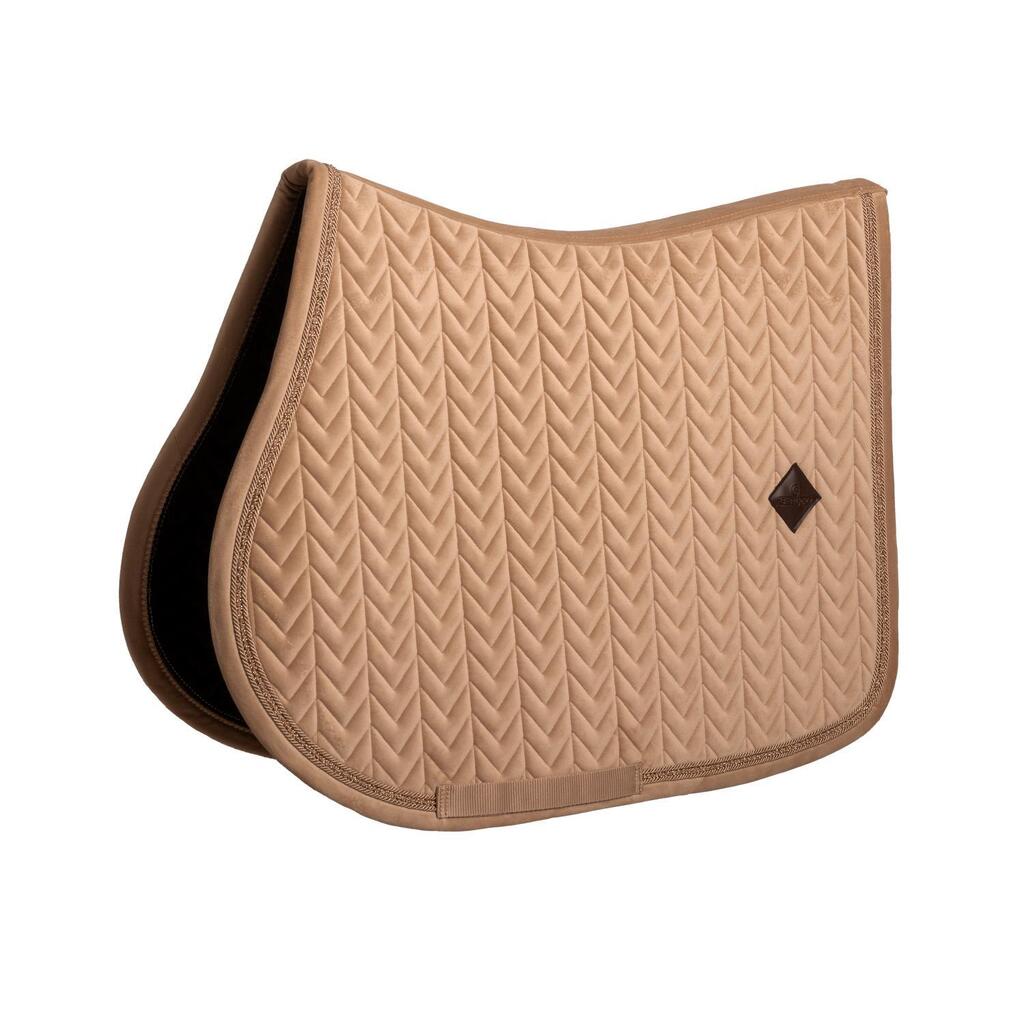 Saddle Pad velvet mini pearls show jumping beige