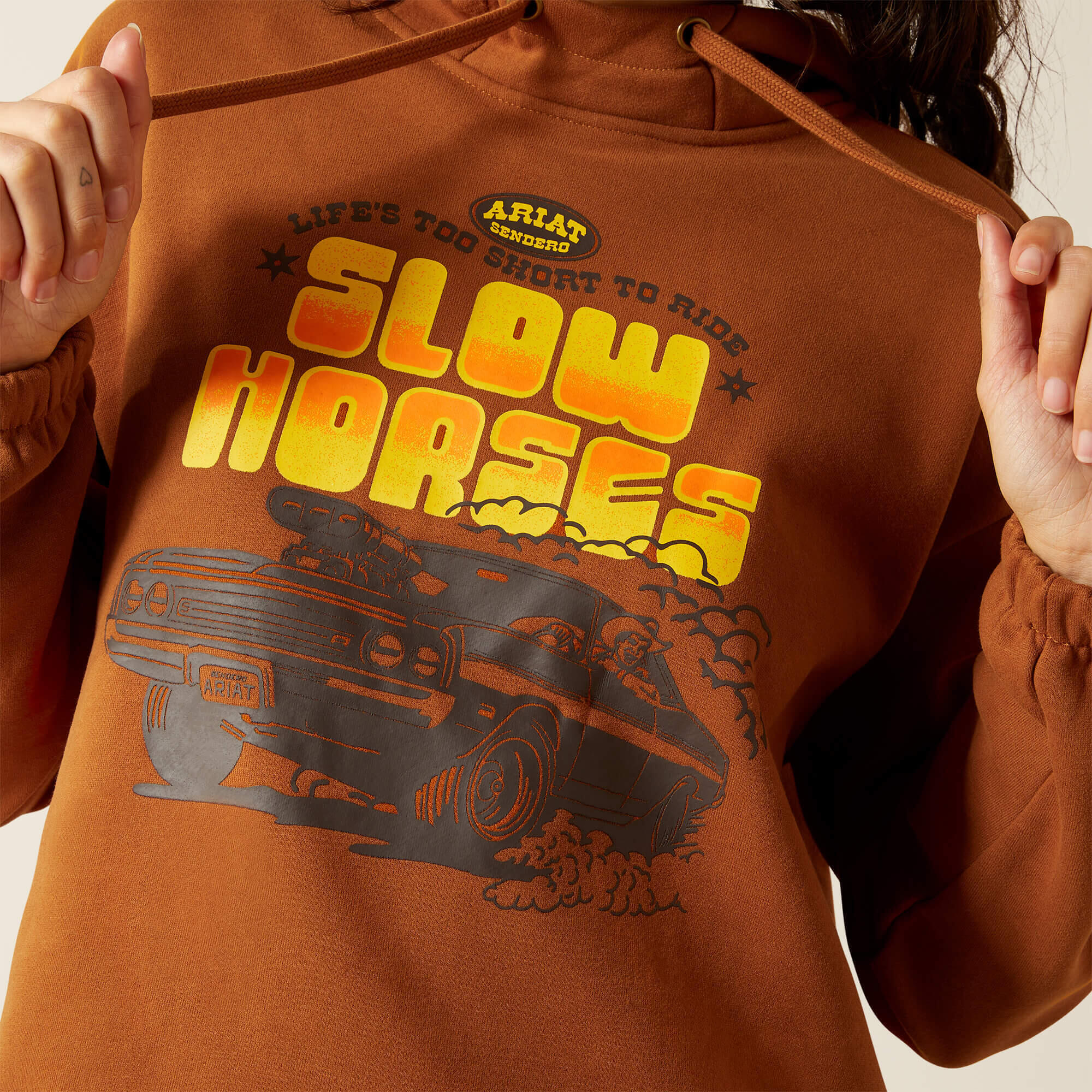 Felpa con cappuccio da donna Ariat Essential Sendero Slow Horses 3/4