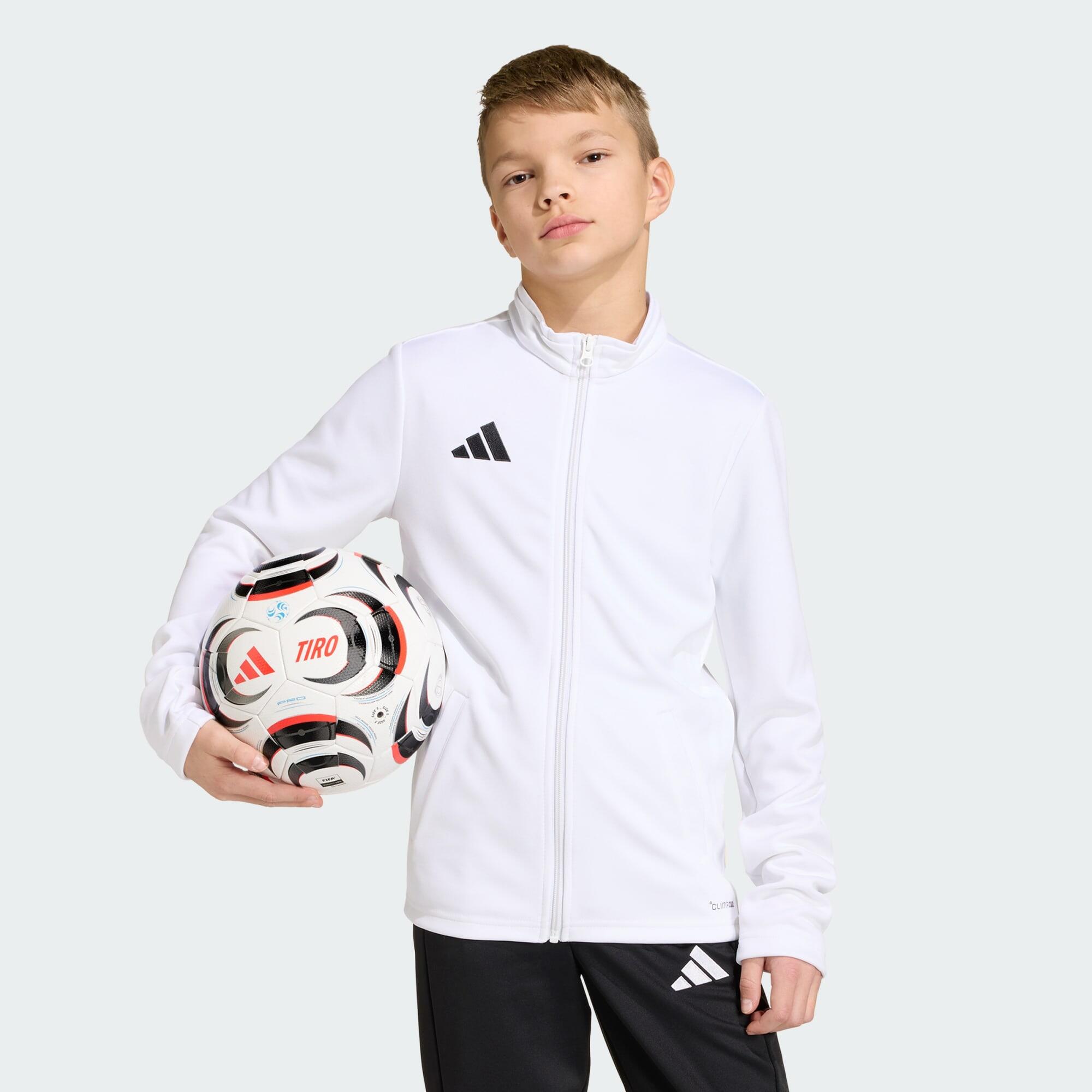 Adidas - Veste De Survêtement Entrada26 Enfants - Veste - Blanc|noir - Decathlon