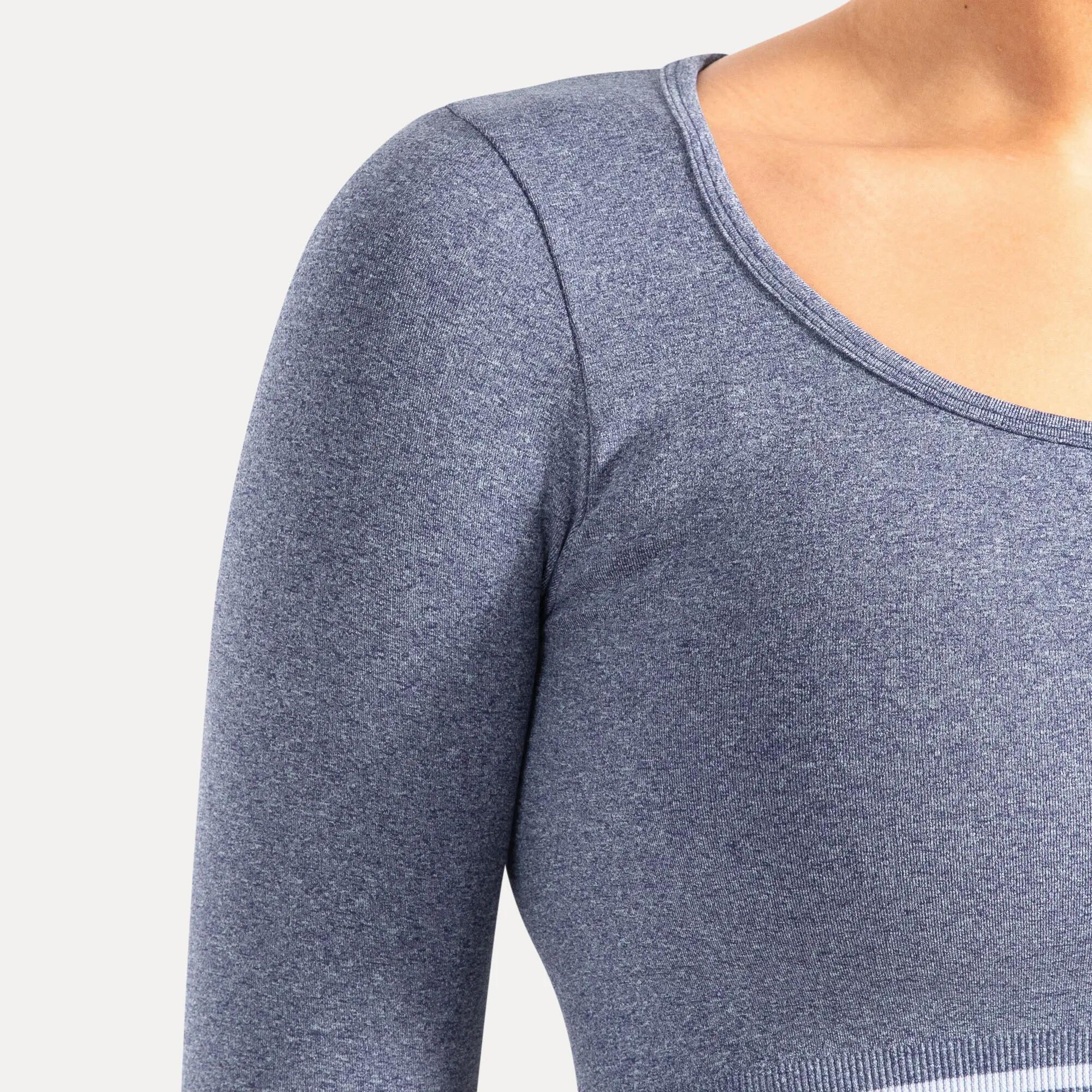 Damen Crop Longsleeve Miriel Dunkelblau 5/5