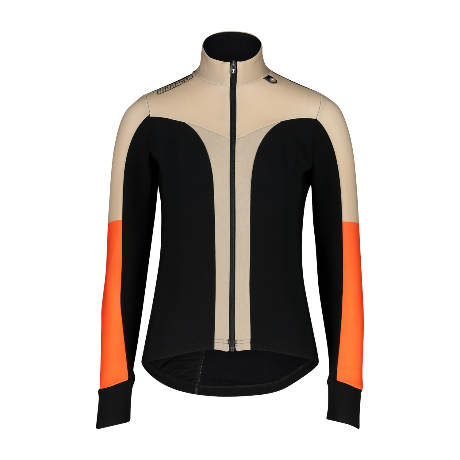 Bioracer - Maillot Manches Longues Femme Bioracer Vesper Tempest Thermal - Maillot Manches Courtes - Beige|orange - Decathlon