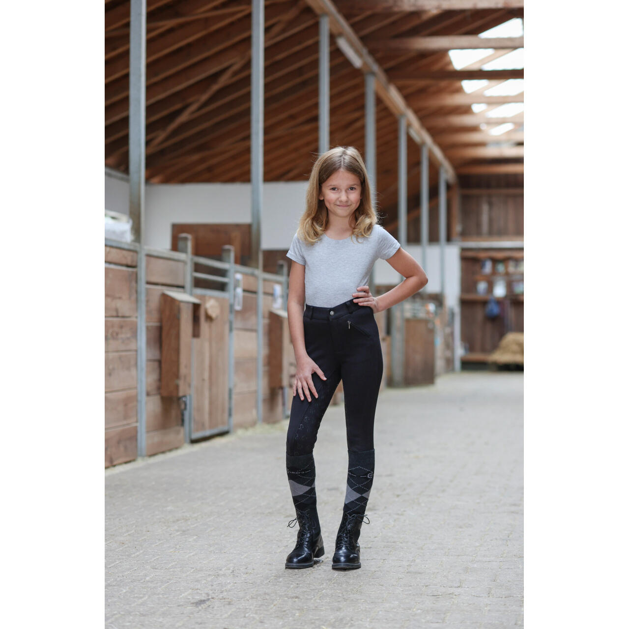 Full grip riding pants for girls Covalliero Organomic 2/5