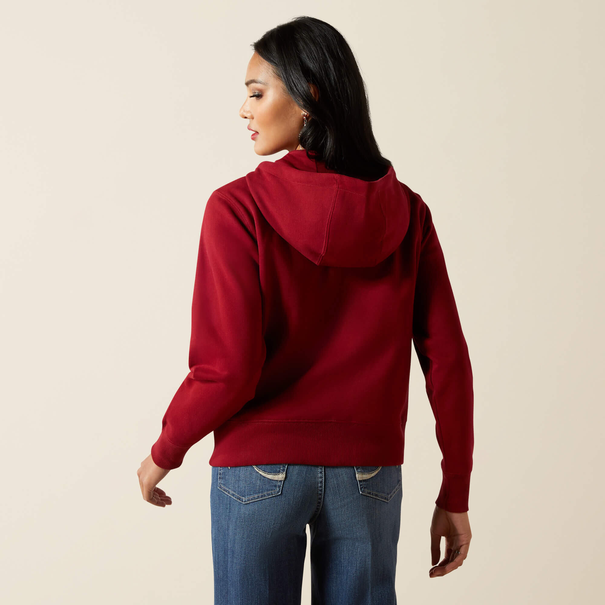 Felpa con cerniera a cappuccio da donna Ariat Stitched 2/4