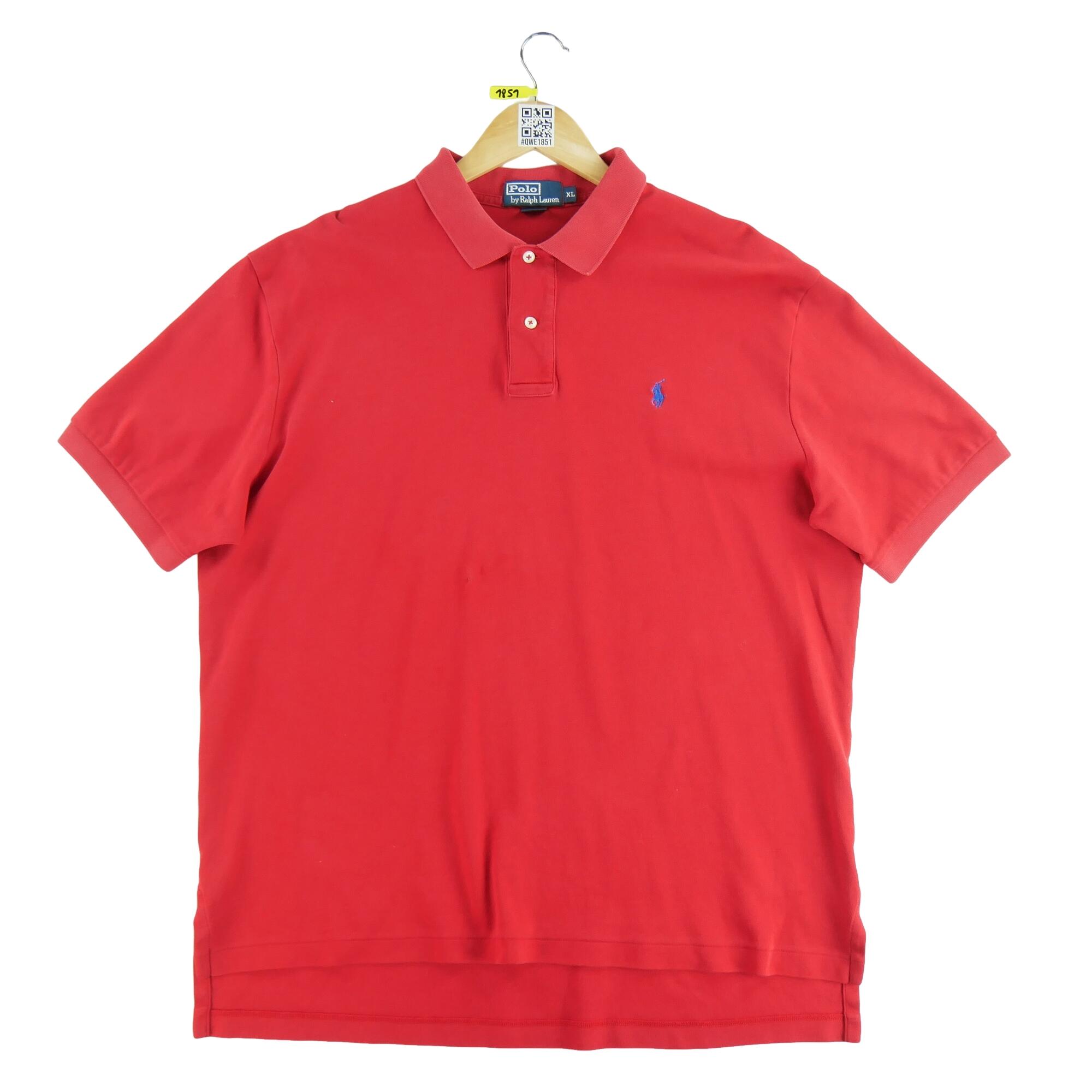 RALPH LAUREN Reconditionné - Polo manches courtes Homme Rouge - Bon État