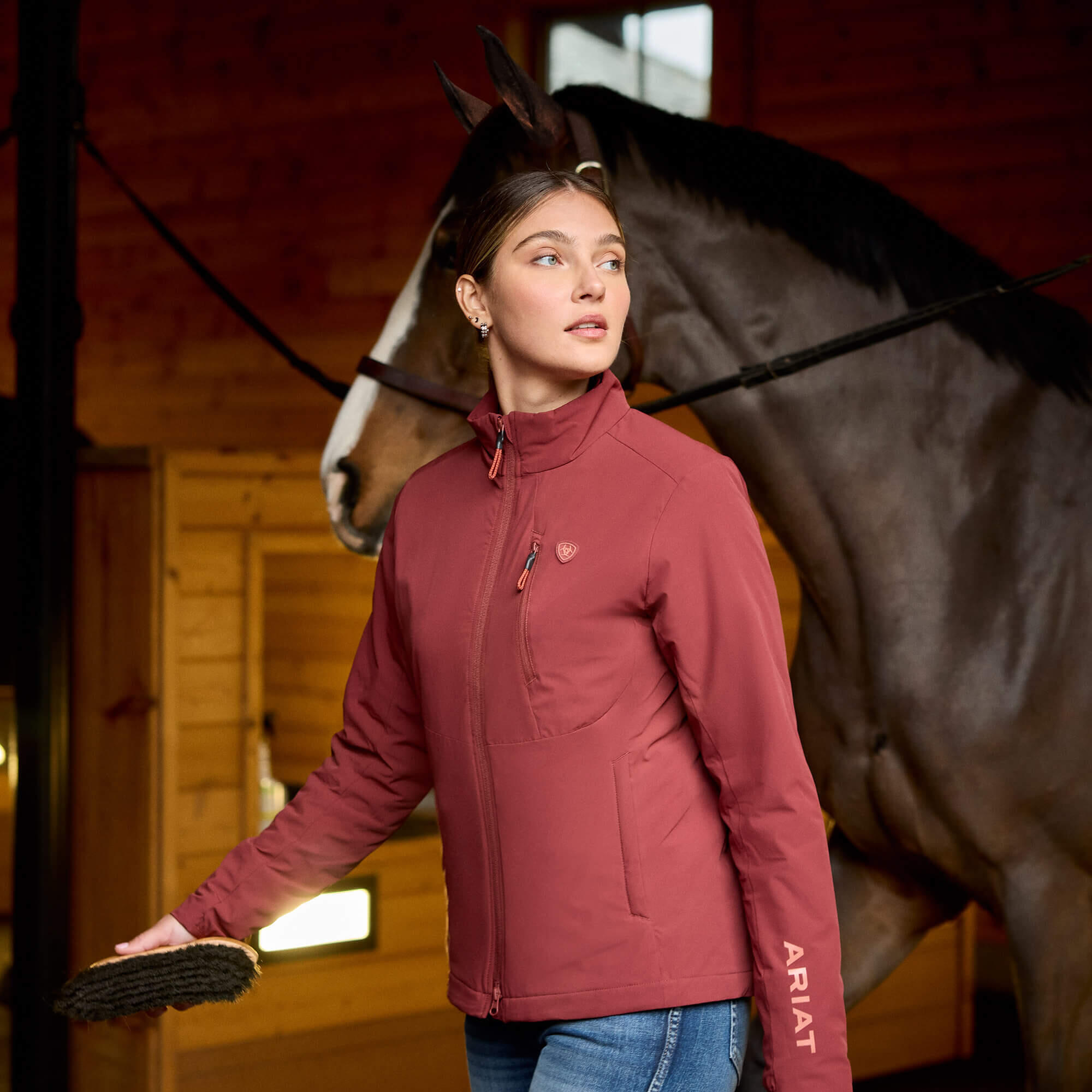 Veste équitation full zip femme Ariat Rion StretchShell Insulated 6/6