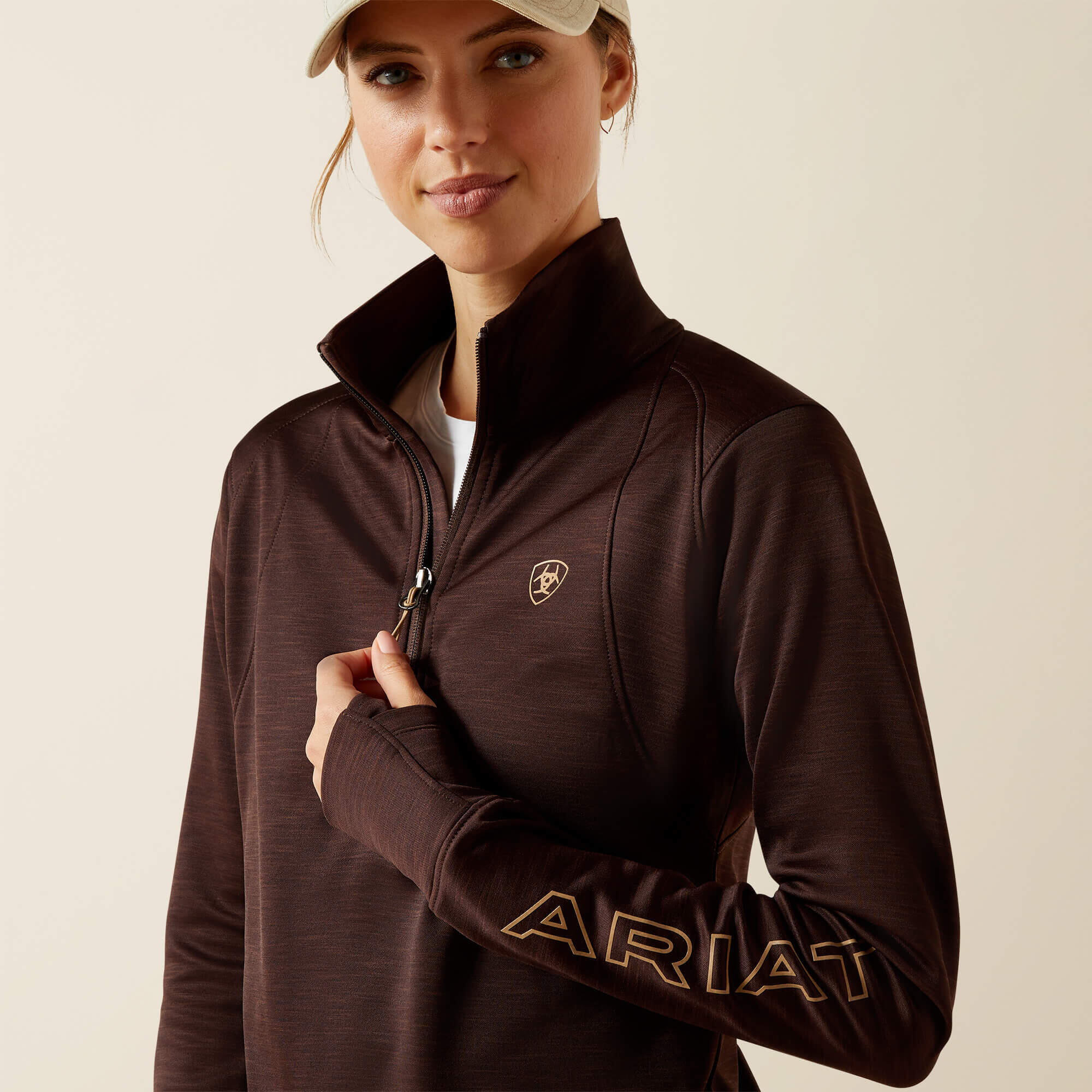 Pile 1/2 Zip donna Ariat Team EQ 3/4