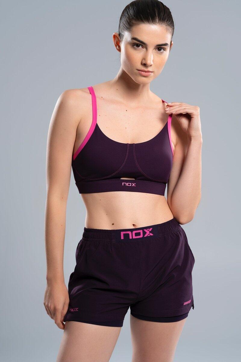Reggiseno sportivo donna PRO Deep Purple 3/5