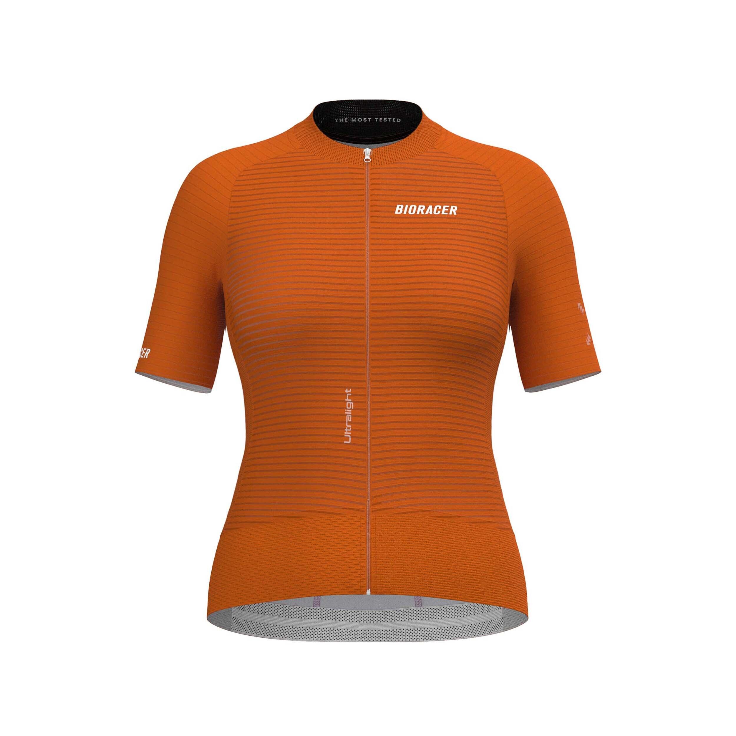 Bioracer - Maillot Femme Bioracer Epic Ultralight - Maillot Manches Courtes - Orange - Decathlon