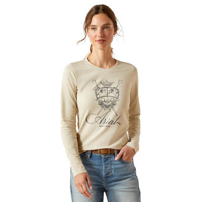 Dames-t-shirt met lange mouwen ariat ritzy