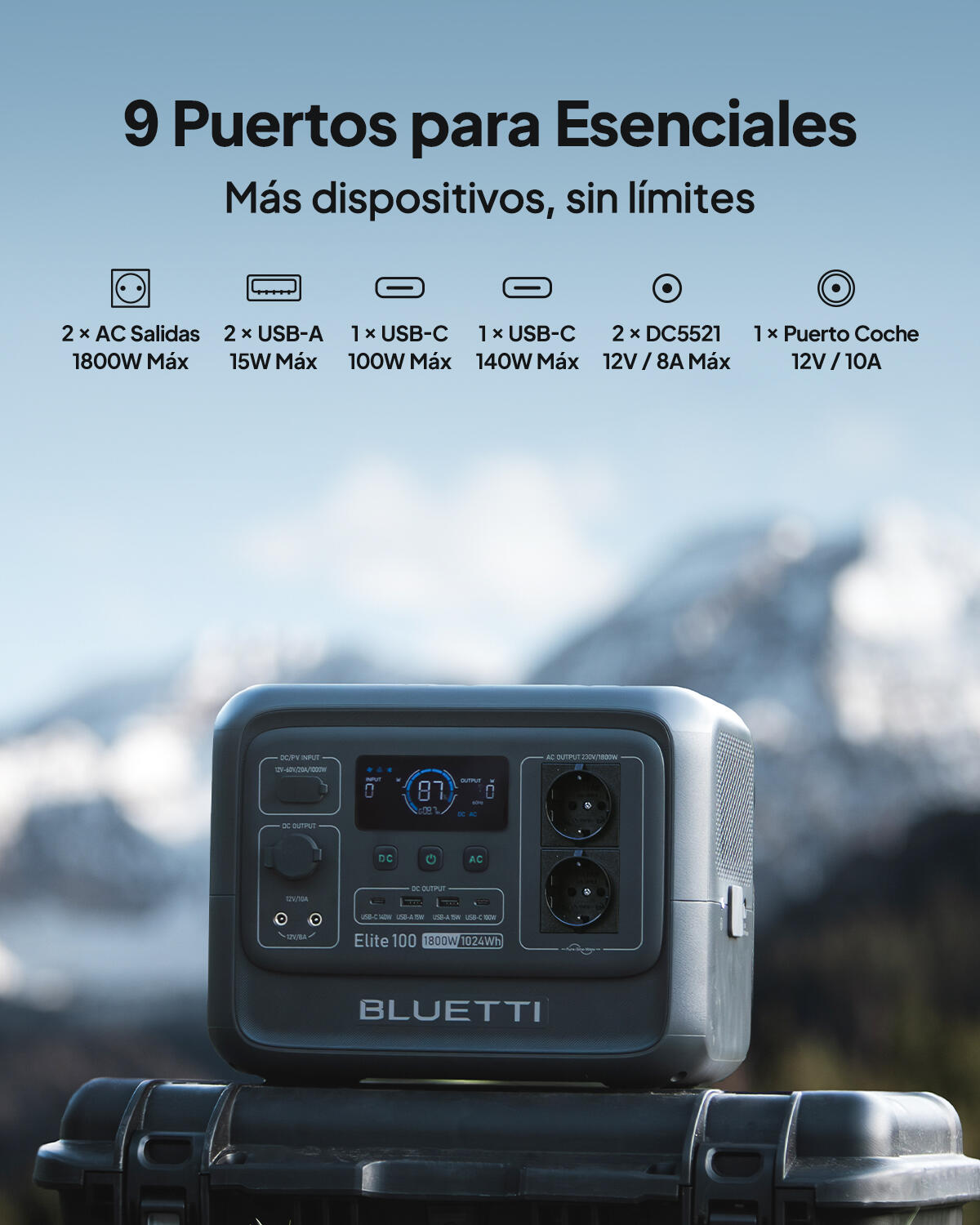 SeeDevil Generatore Portatile 1200W – 1132Wh – Stazione Di Energia Con 4 Prese CA 110V – Per Camper E Emergenze - 6