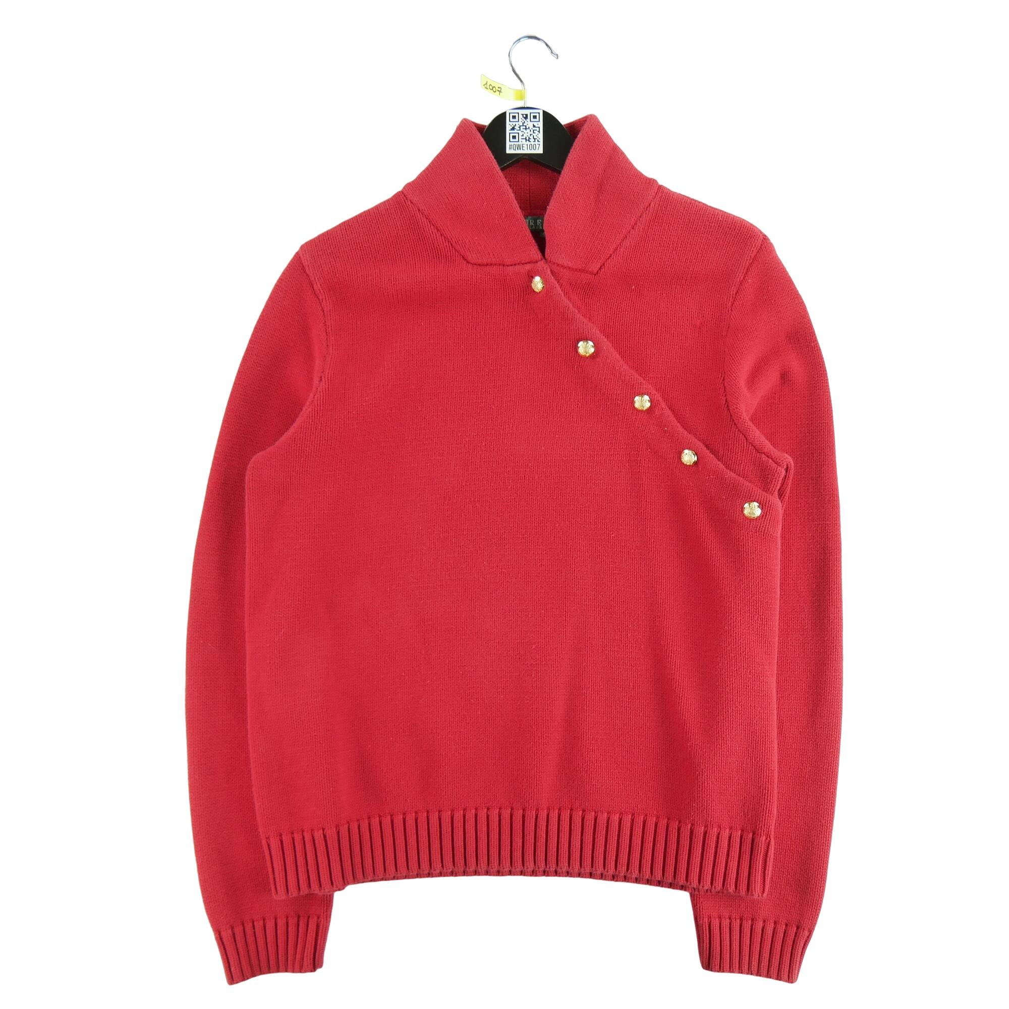 RALPH LAUREN Reconditionné - Pull Femme Rouge - Bon État